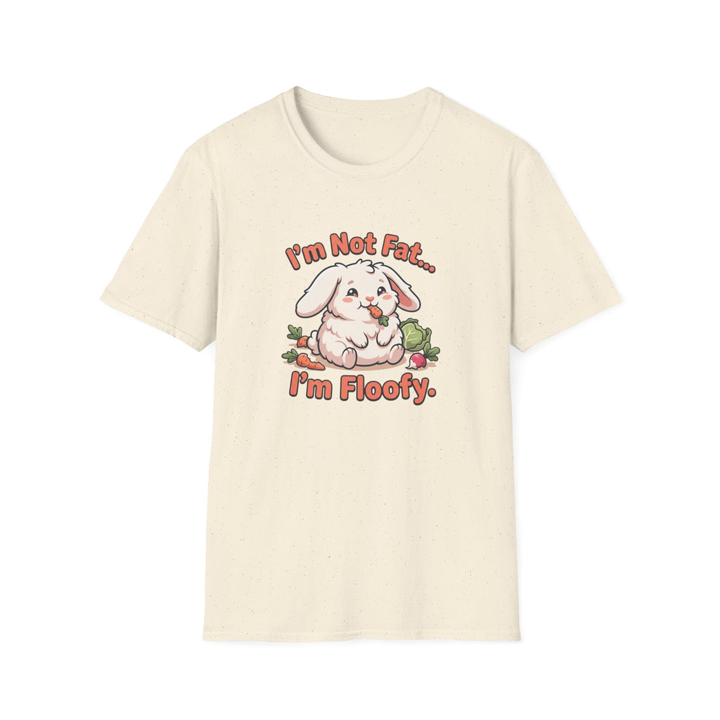 Cute Bunny T-Shirt – "I'm Not Fat... I'm Floofy" Funny Graphic Tee for Animal Lovers