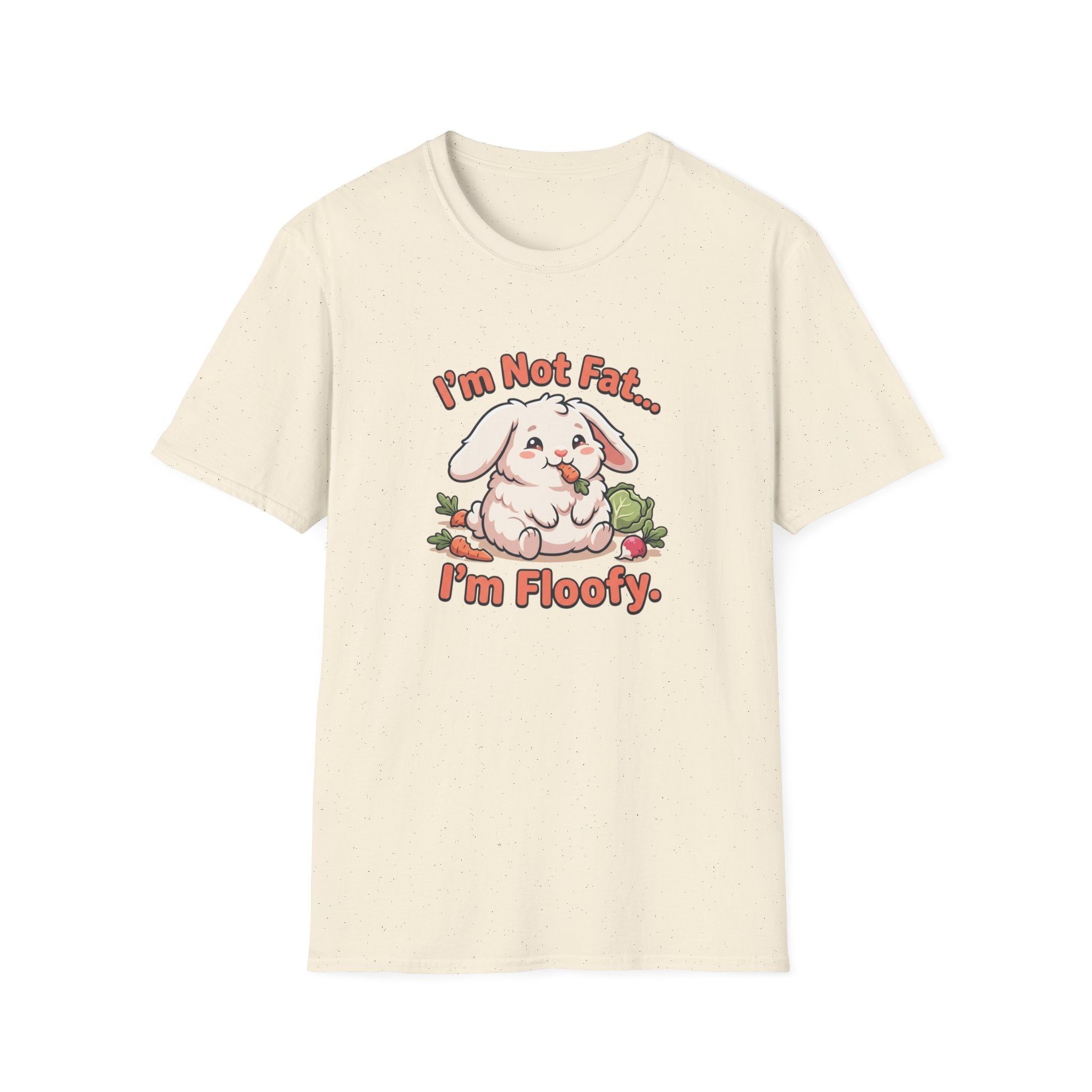Cute Bunny T-Shirt – "I'm Not Fat... I'm Floofy" Funny Graphic Tee for Animal Lovers