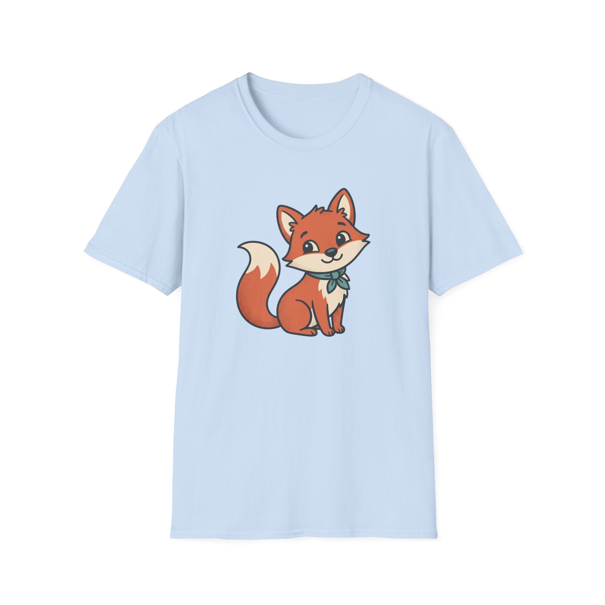 Fox Cartoon T‑Shirt — Cute Red Fox Graphic Tee for Kids & Adults