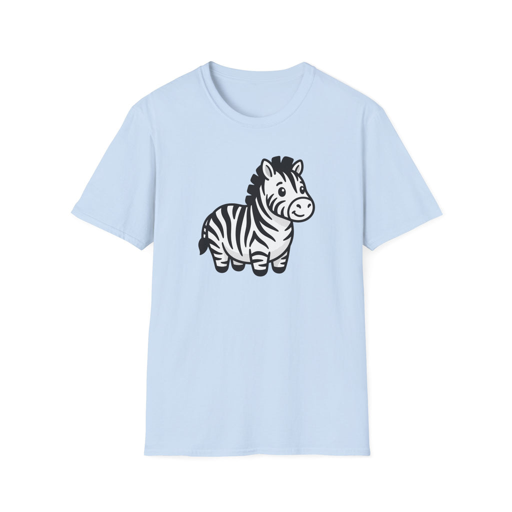 Zebra Cute Cartoon T-Shirt — Adorable Playful Animal Tee for Kids & Animal Lovers