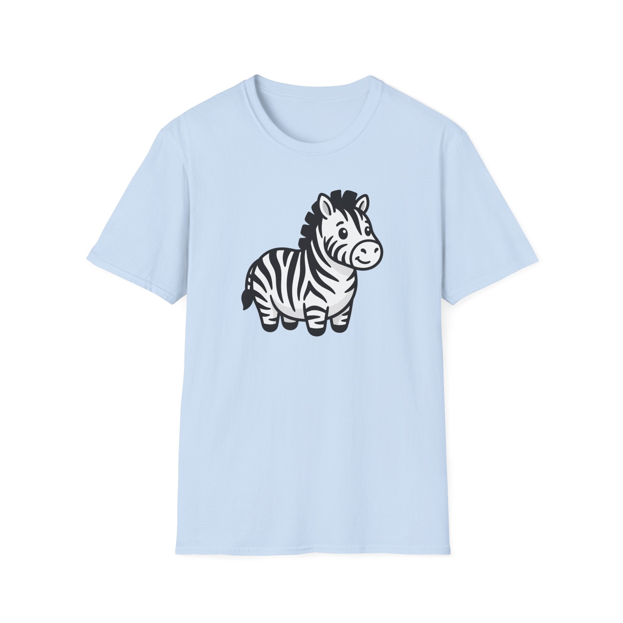 Zebra Cute Cartoon T-Shirt — Adorable Playful Animal Tee for Kids & Animal Lovers