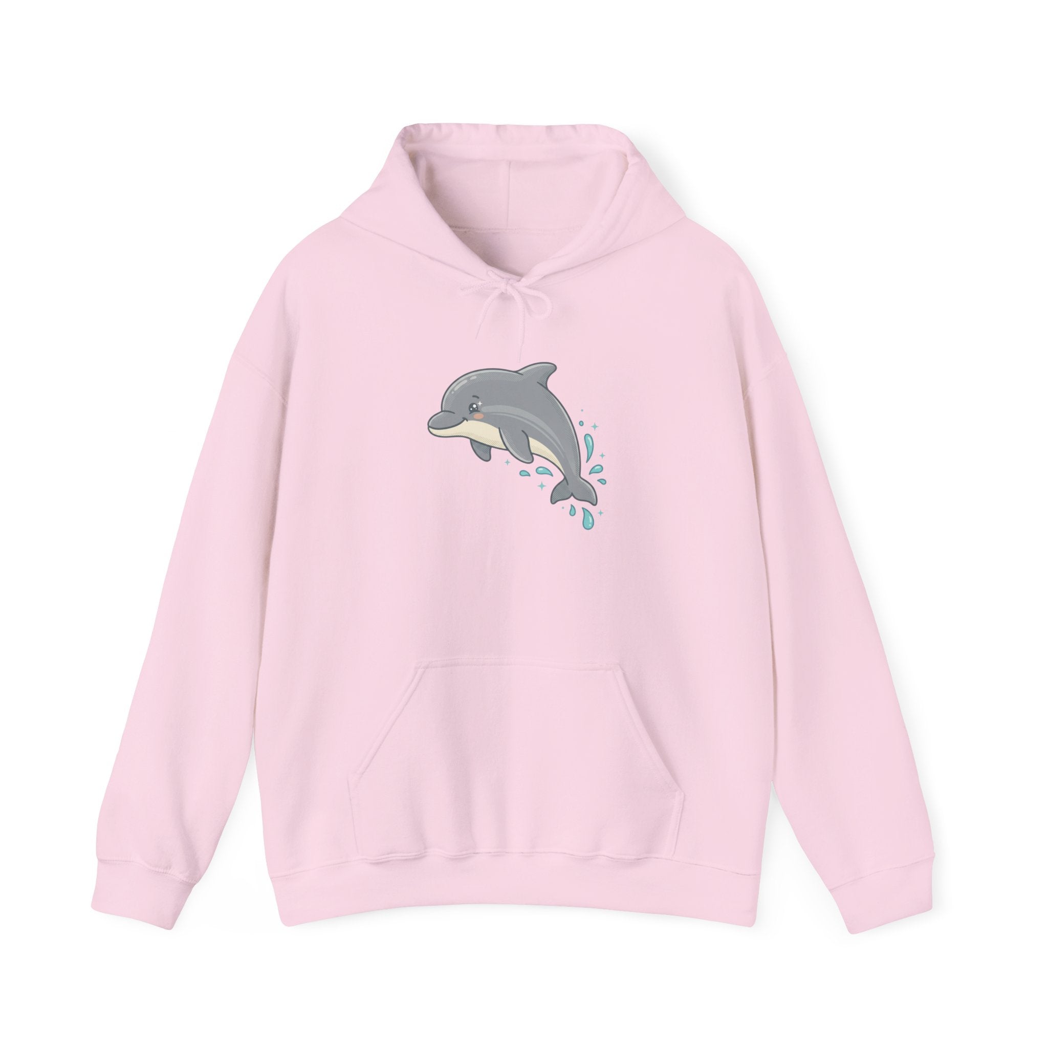 Dolphin Wave Hoodie — Cute Leaping Dolphin Graphic Pullover