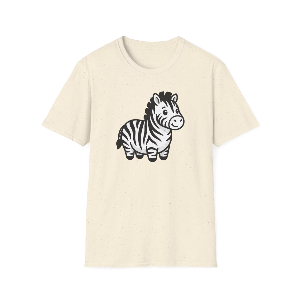 Zebra Cute Cartoon T-Shirt — Adorable Playful Animal Tee for Kids & Animal Lovers