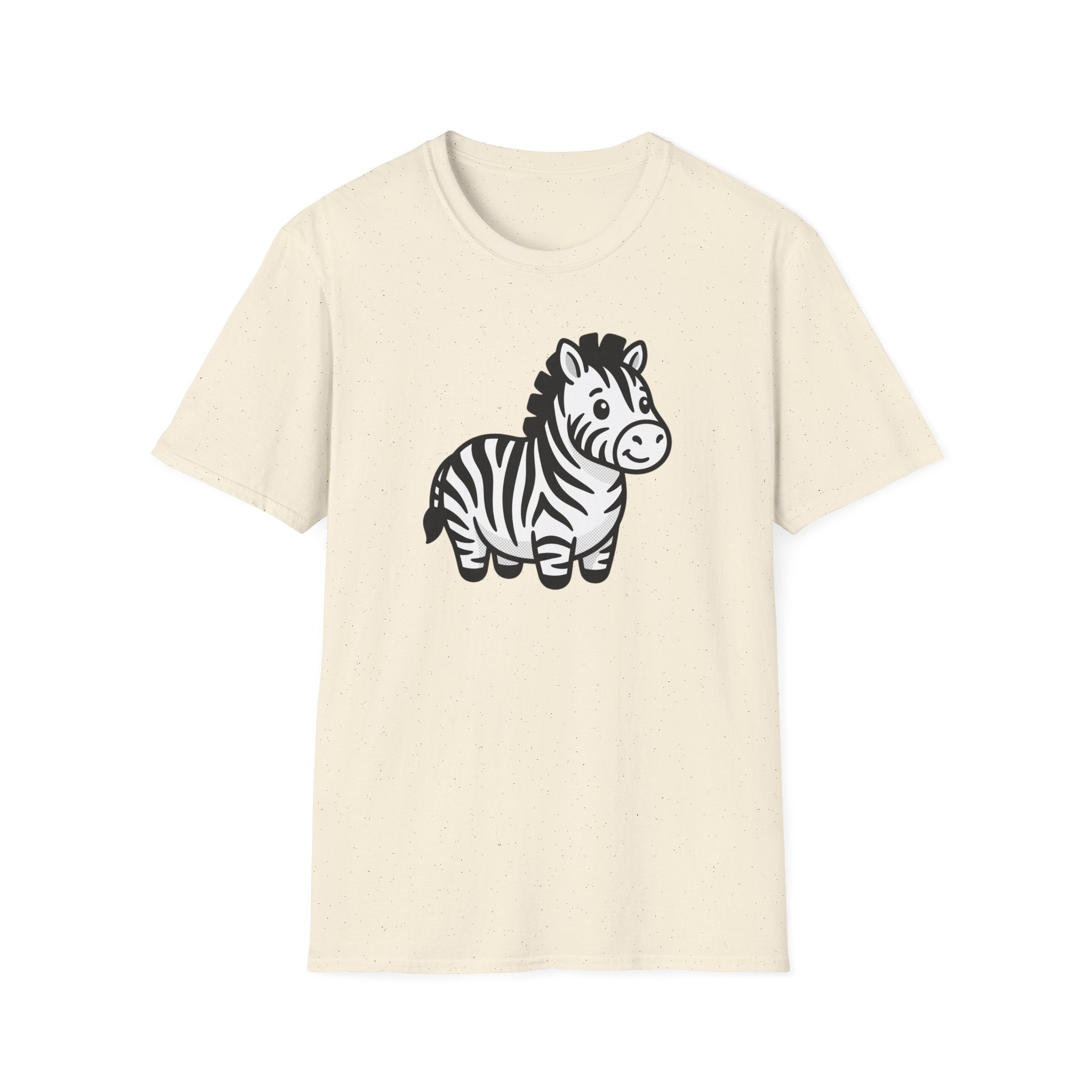 Zebra Cute Cartoon T-Shirt — Adorable Playful Animal Tee for Kids & Animal Lovers