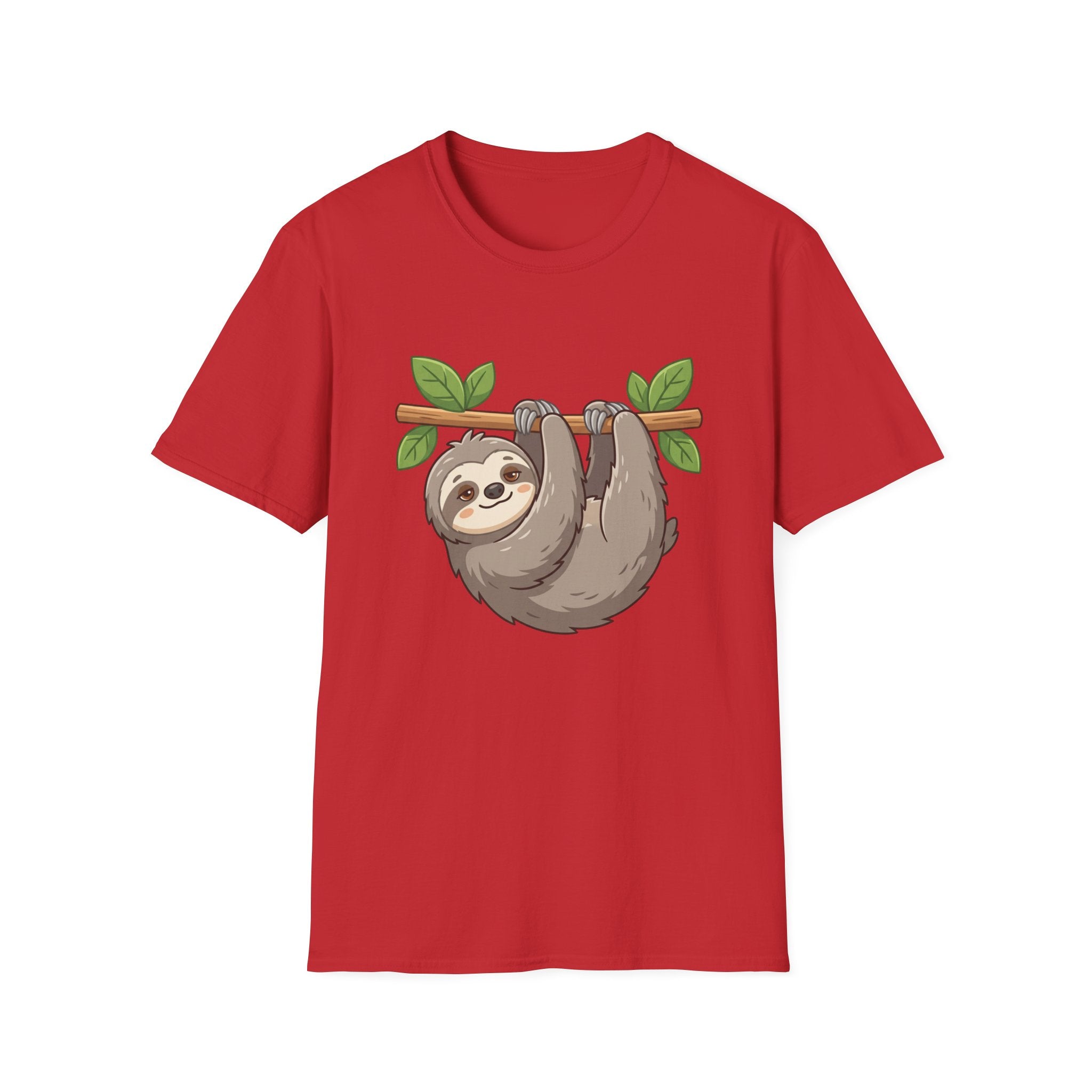 Sloth Hanging Cute Graphic T-Shirt — Relaxed Animal Tee