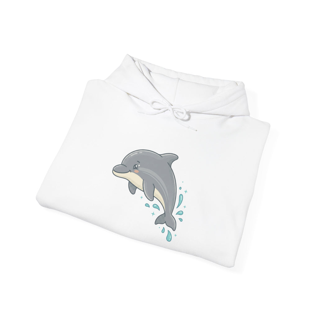Dolphin Wave Hoodie — Cute Leaping Dolphin Graphic Pullover