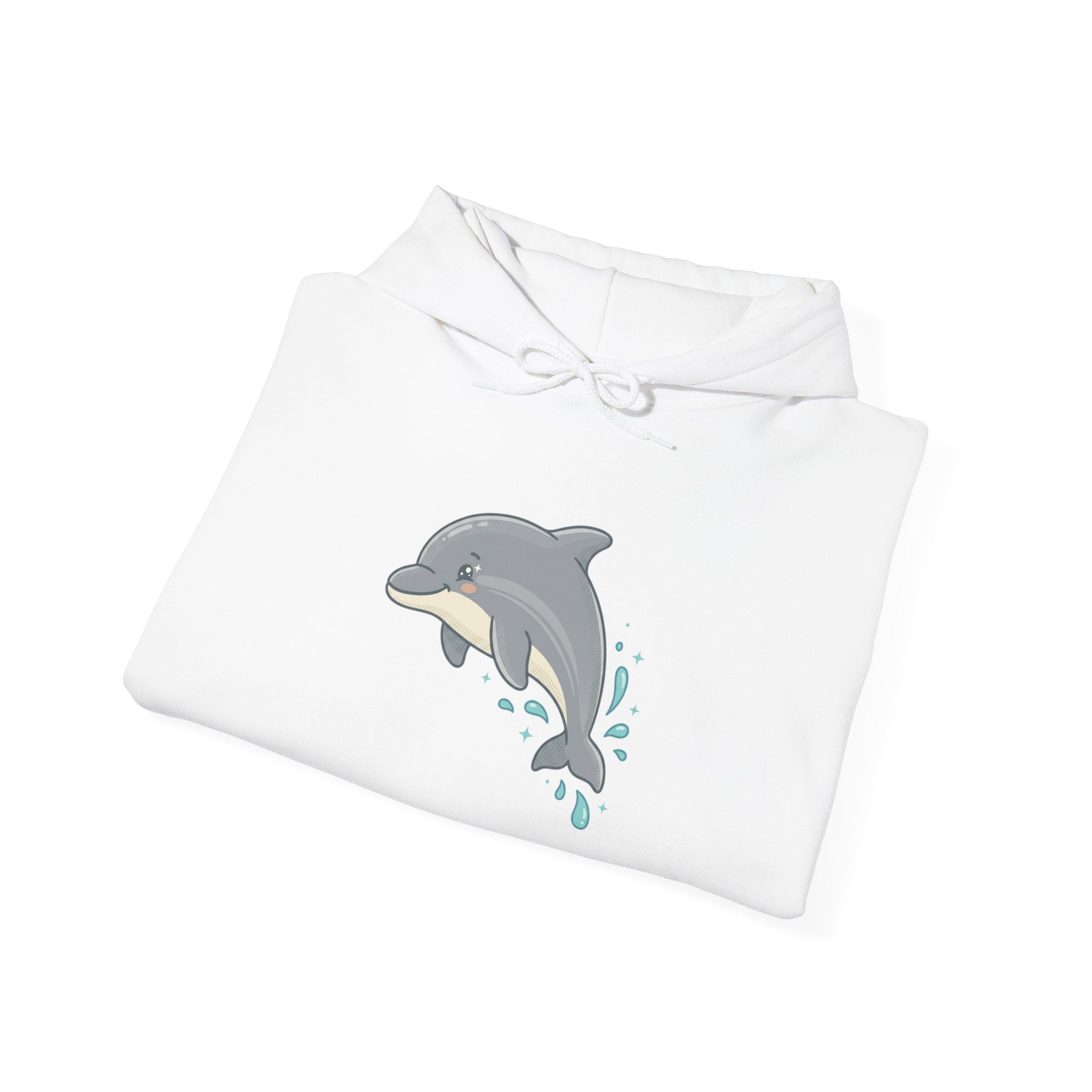 Dolphin Wave Hoodie — Cute Leaping Dolphin Graphic Pullover