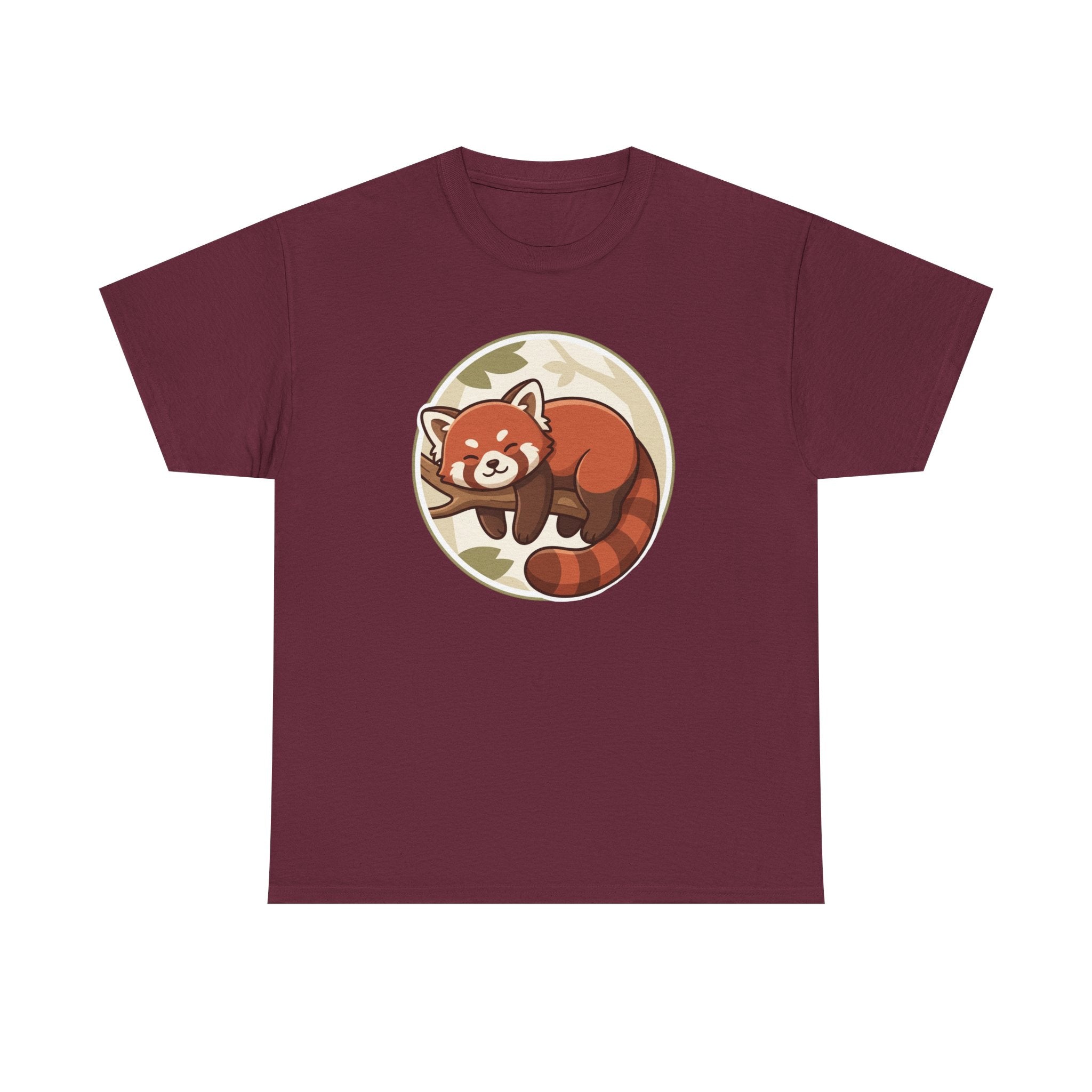 Cozy Red Panda Unisex Heavy Cotton Tee