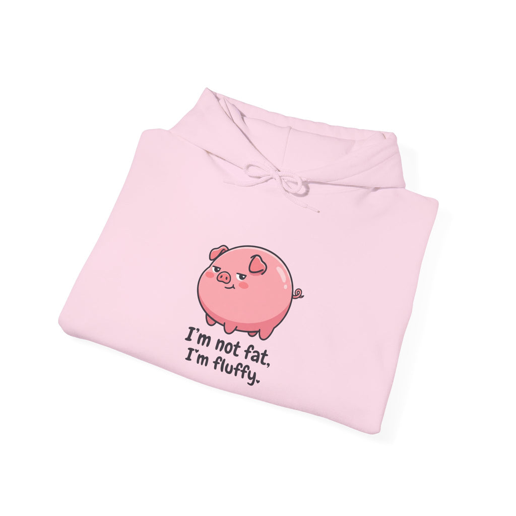 Fluffy Pig Hoodie - "I'm not fat, I'm fluffy" Cute Graphic Pullover