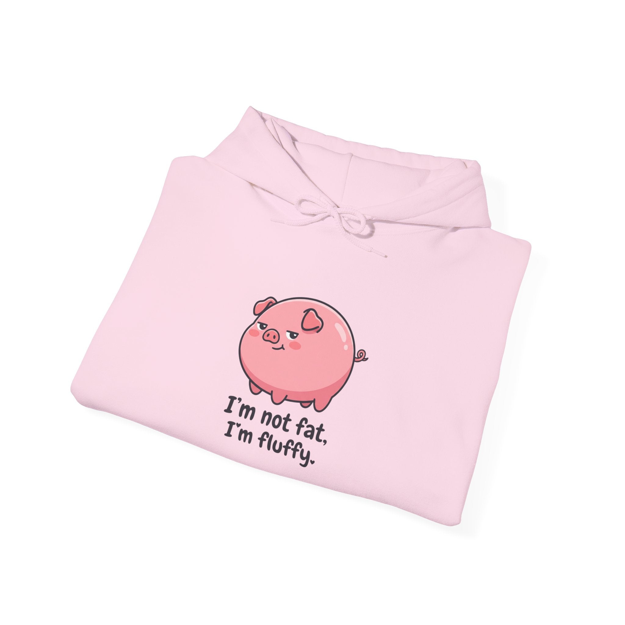 Fluffy Pig Hoodie - "I'm not fat, I'm fluffy" Cute Graphic Pullover