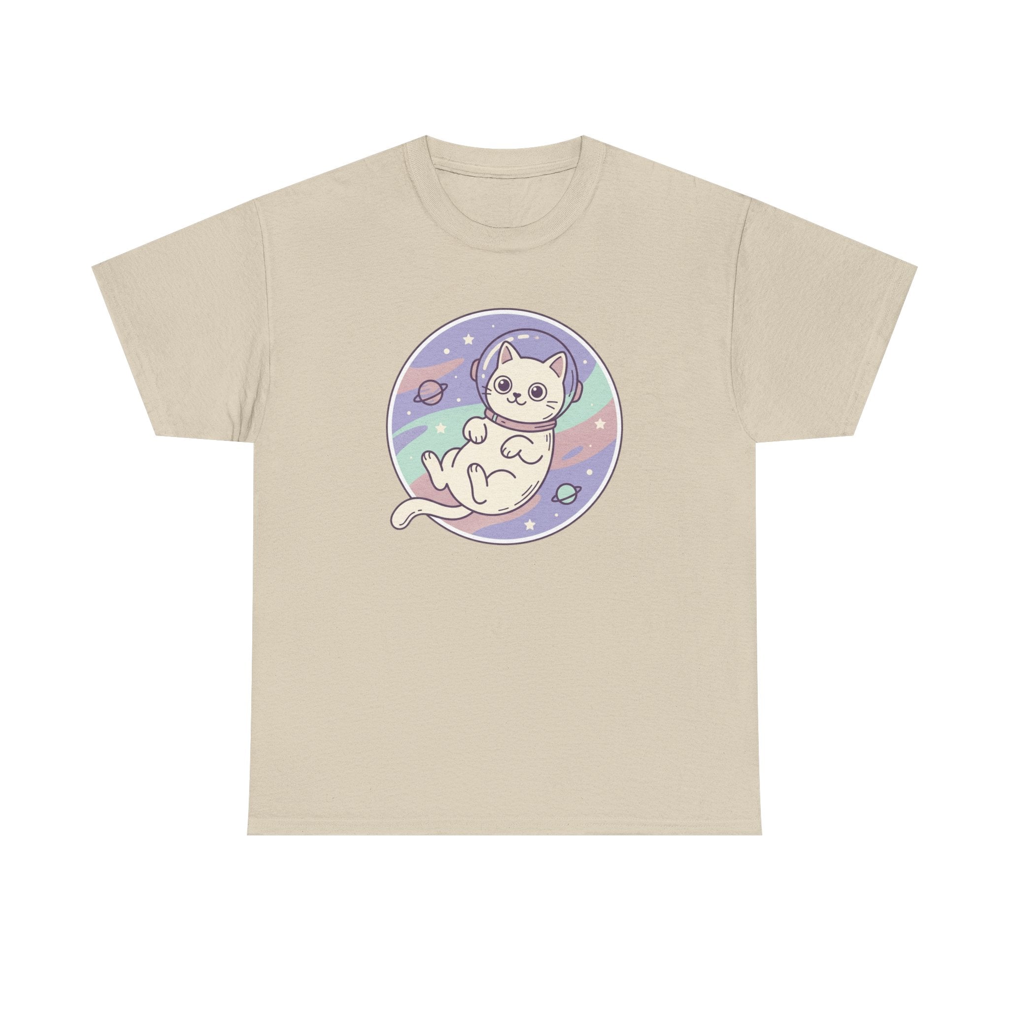 Space Cat Unisex Heavy Cotton Tee