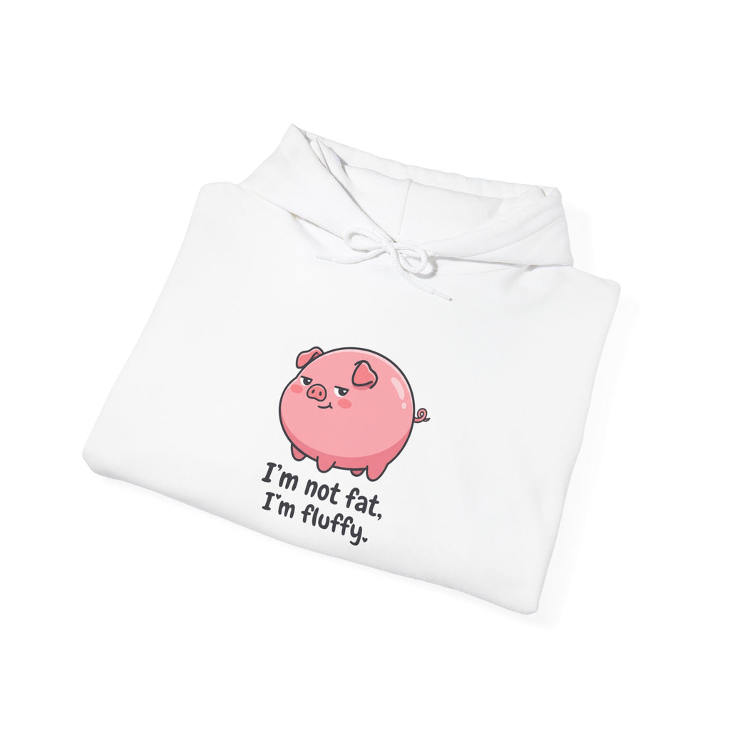 Fluffy Pig Hoodie - "I'm not fat, I'm fluffy" Cute Graphic Pullover