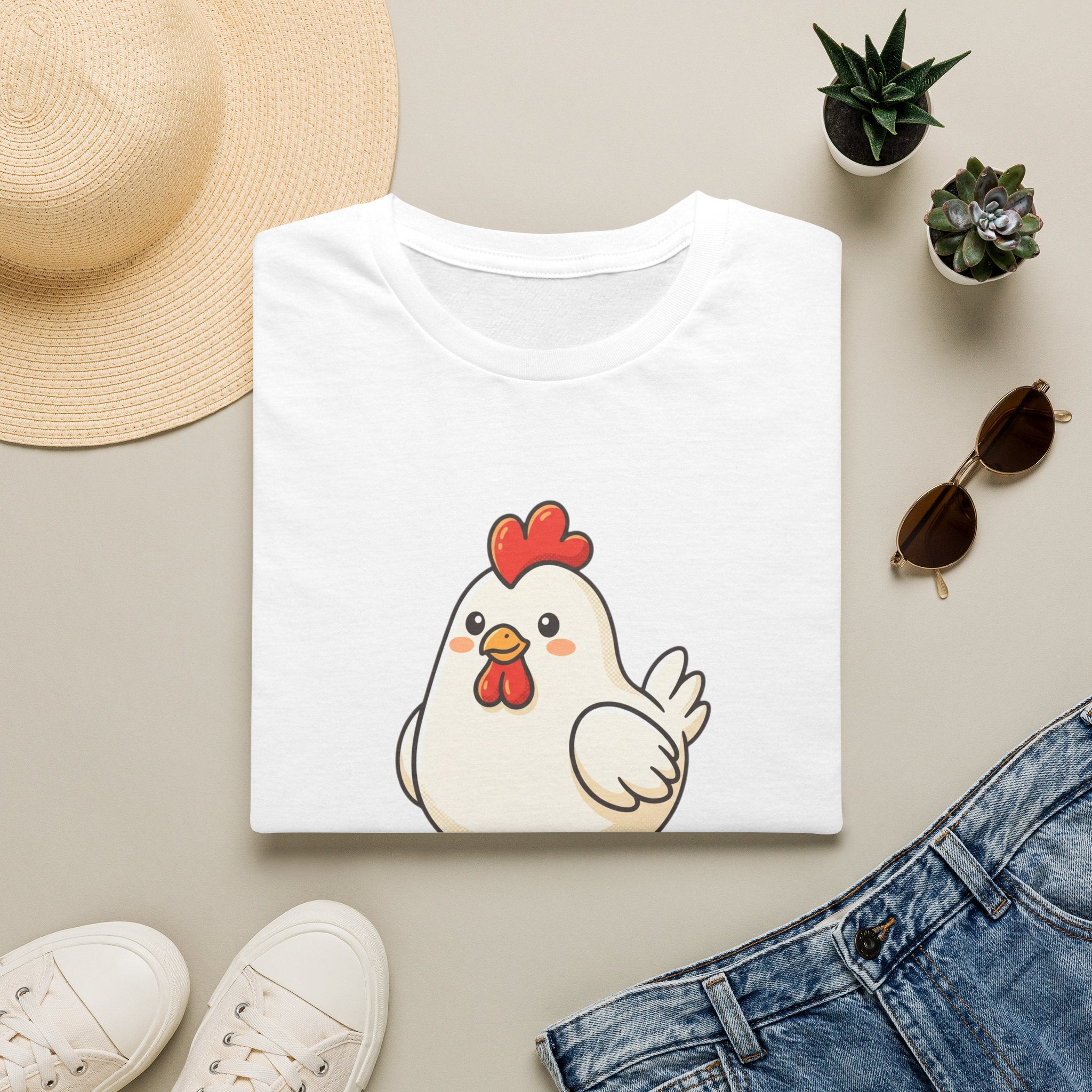 Cute Chicken T-Shirt — Cartoon Hen Tee for Farm & Animal Lovers