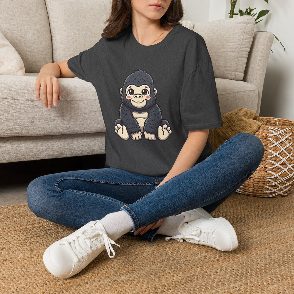 Cute Baby Gorilla T-Shirt — Adorable Cartoon Ape Tee for Animal Lovers