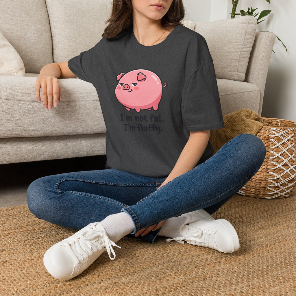 Cute Pink Pig 'I'm Not Fat, I'm Fluffy' T-Shirt