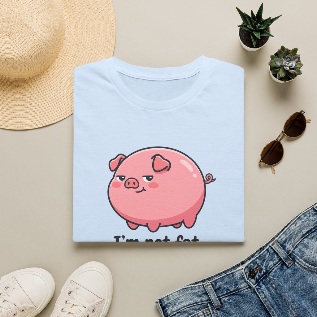 Cute Pink Pig 'I'm Not Fat, I'm Fluffy' T-Shirt