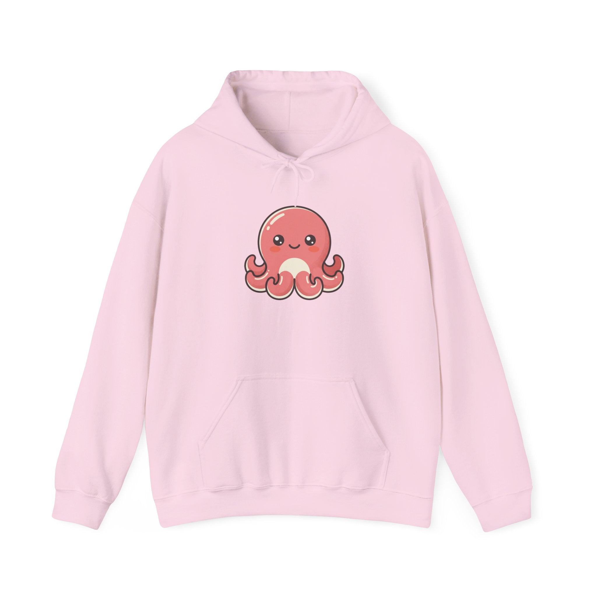 Cute Pink Octopus Hoodie – Kawaii Marine Animal Pullover