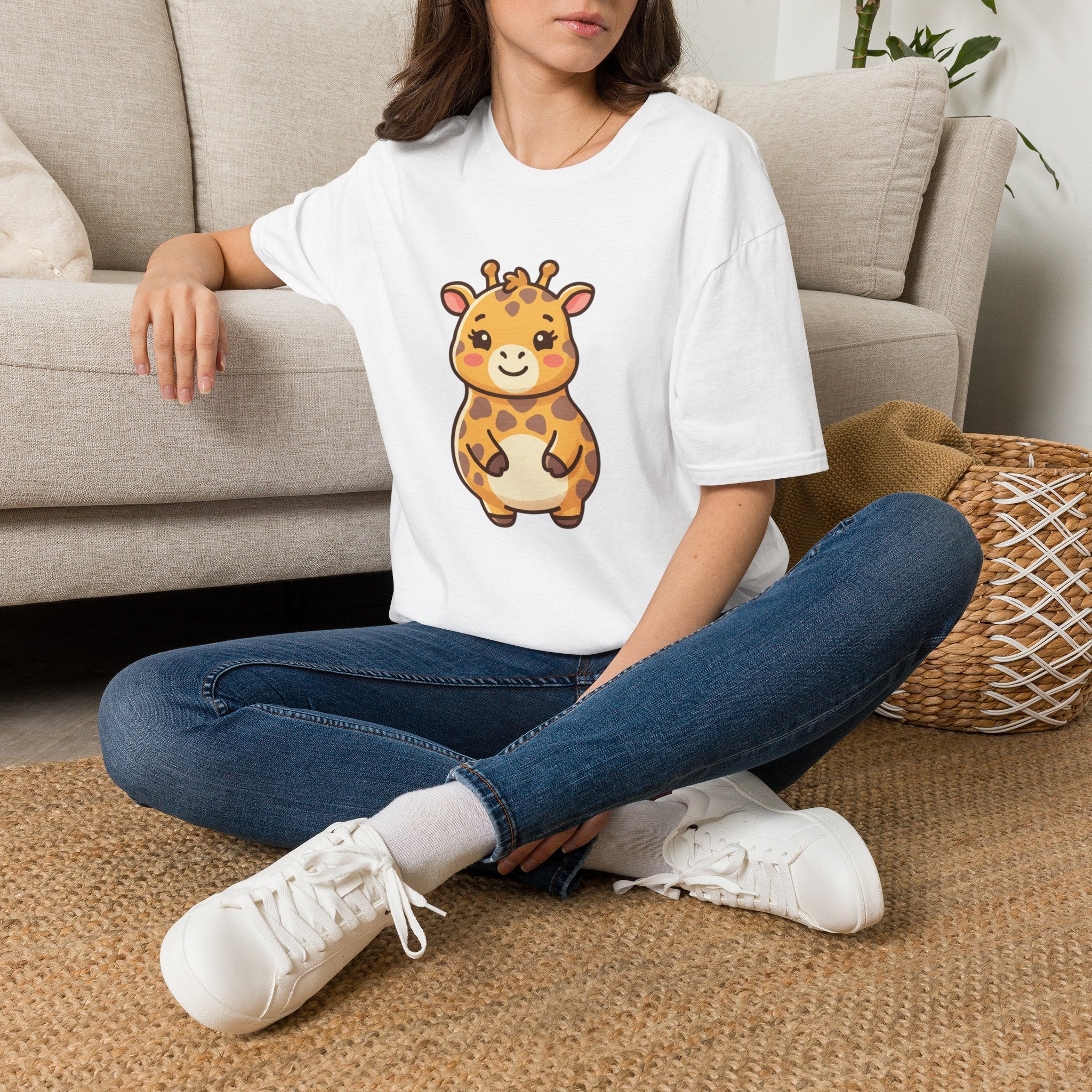 Cute Baby Giraffe T-Shirt — Adorable Safari Animal Tee for Kids & Moms