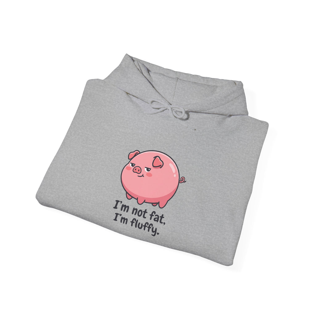 Fluffy Pig Hoodie - "I'm not fat, I'm fluffy" Cute Graphic Pullover