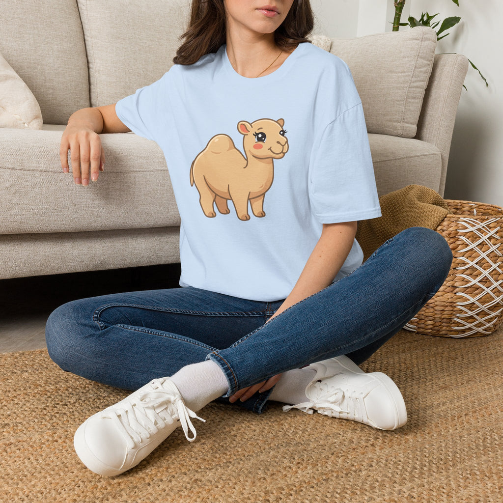 Cute Camel Cartoon T-Shirt — Playful Desert Animal Tee