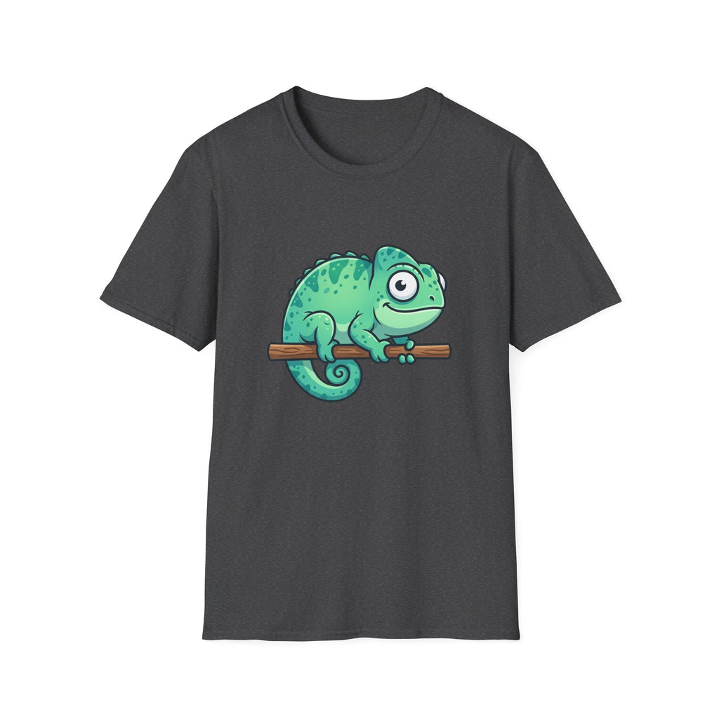 Charming Chameleon Tee — Cute Green Cartoon Lizard T-Shirt
