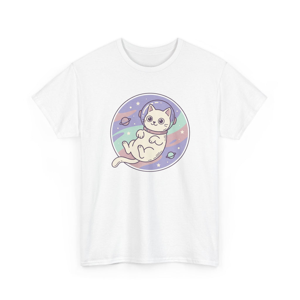 Space Cat Unisex Heavy Cotton Tee