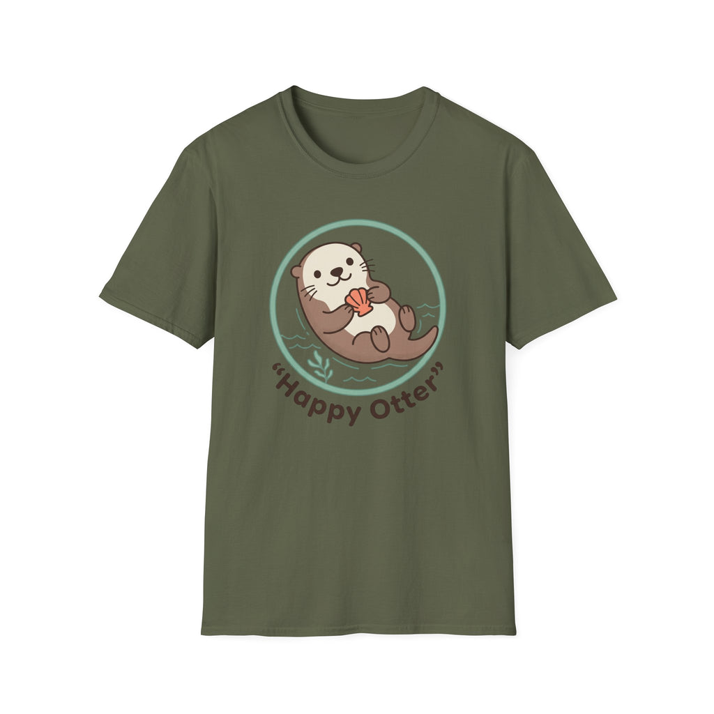 Happy Otter T-Shirt — Cute Sea Otter Graphic Tee