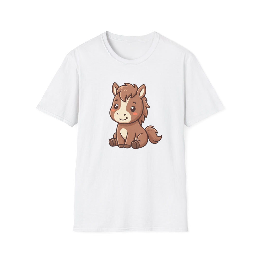 Cute Cartoon Pony T-Shirt — Adorable Kids & Adult Farm Animal Tee