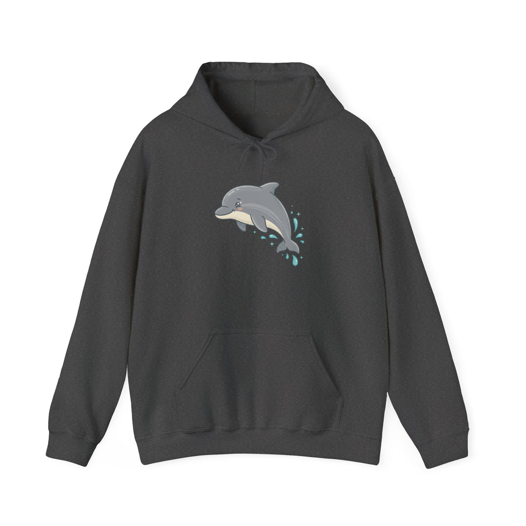 Dolphin Wave Hoodie — Cute Leaping Dolphin Graphic Pullover