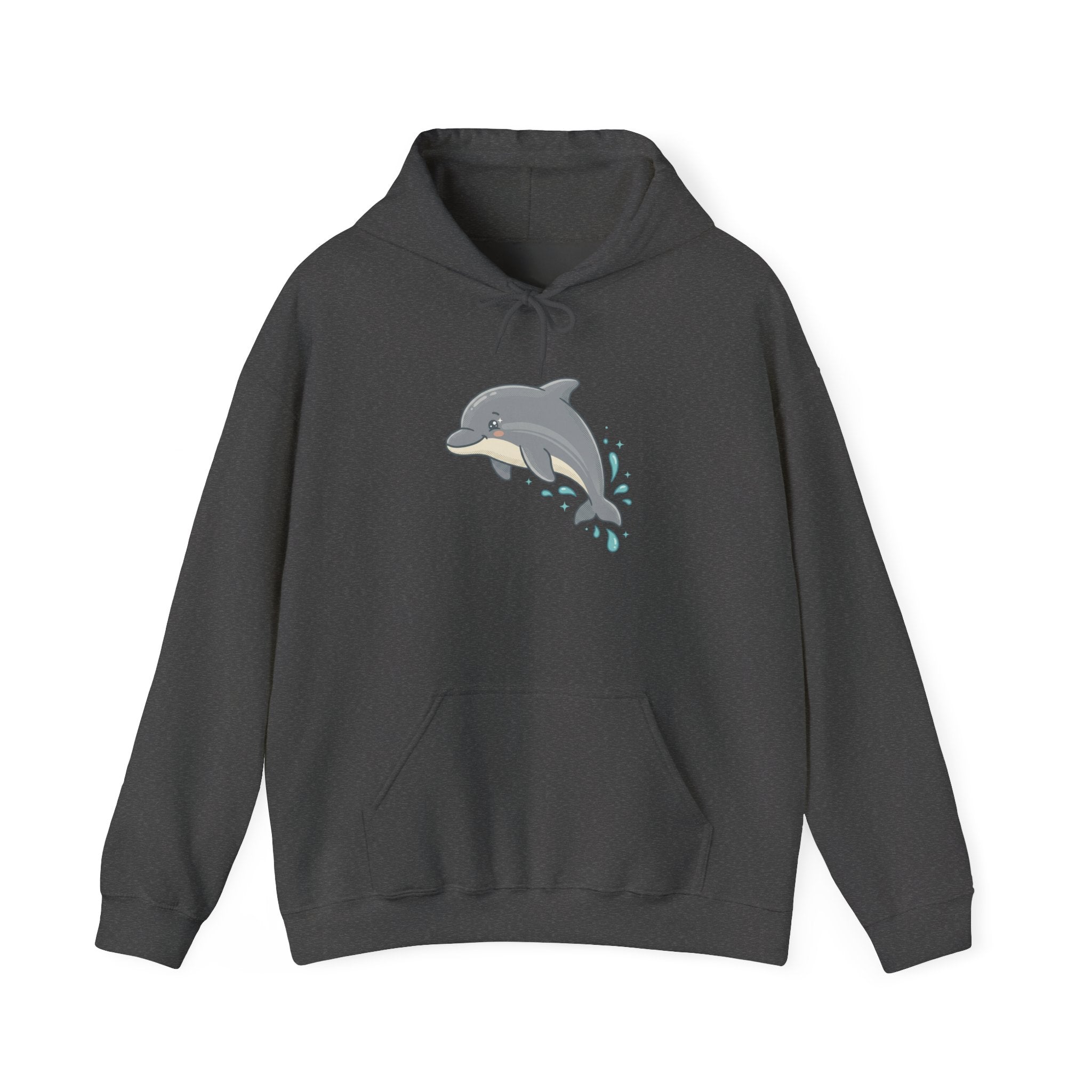 Dolphin Wave Hoodie — Cute Leaping Dolphin Graphic Pullover