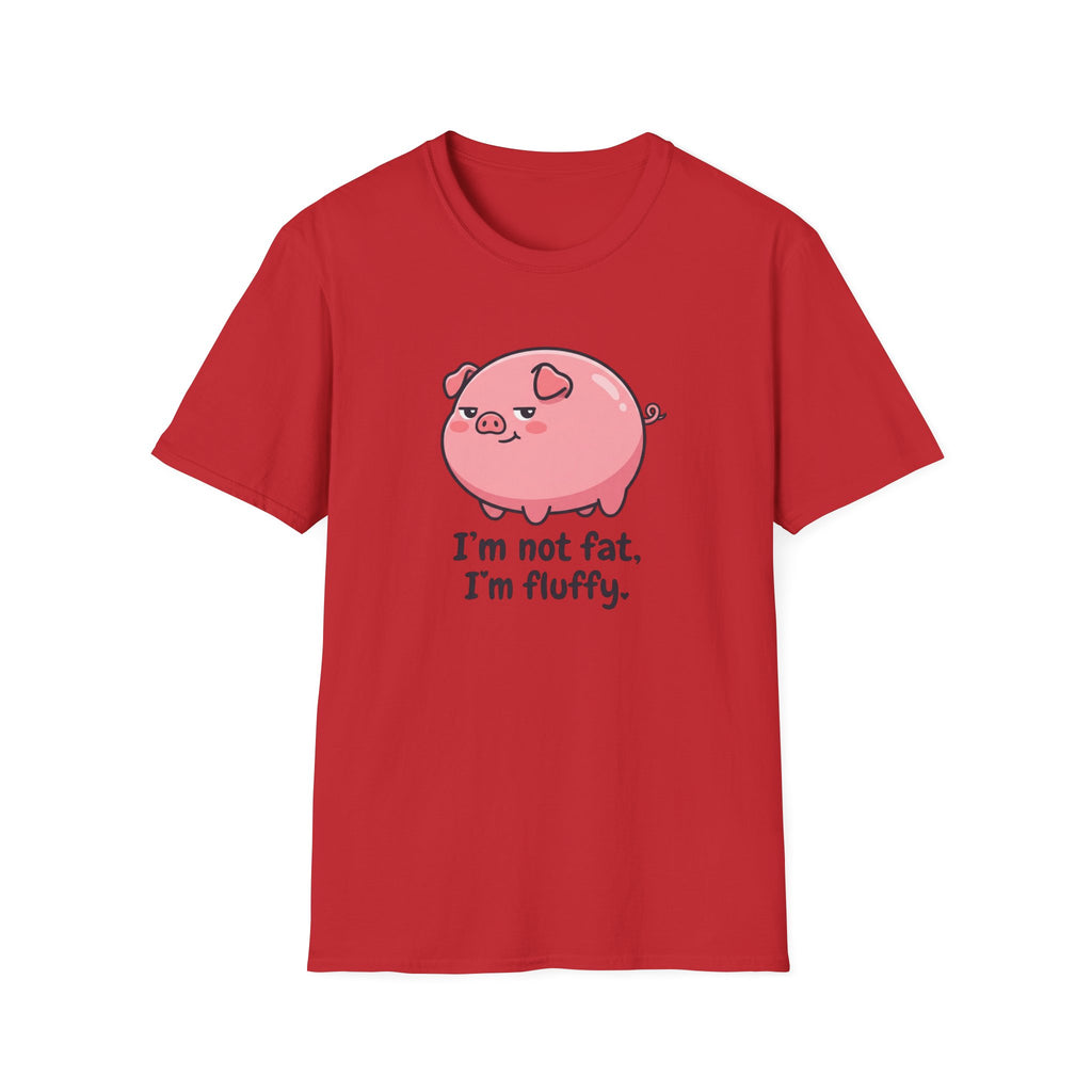 Cute Pink Pig 'I'm Not Fat, I'm Fluffy' T-Shirt