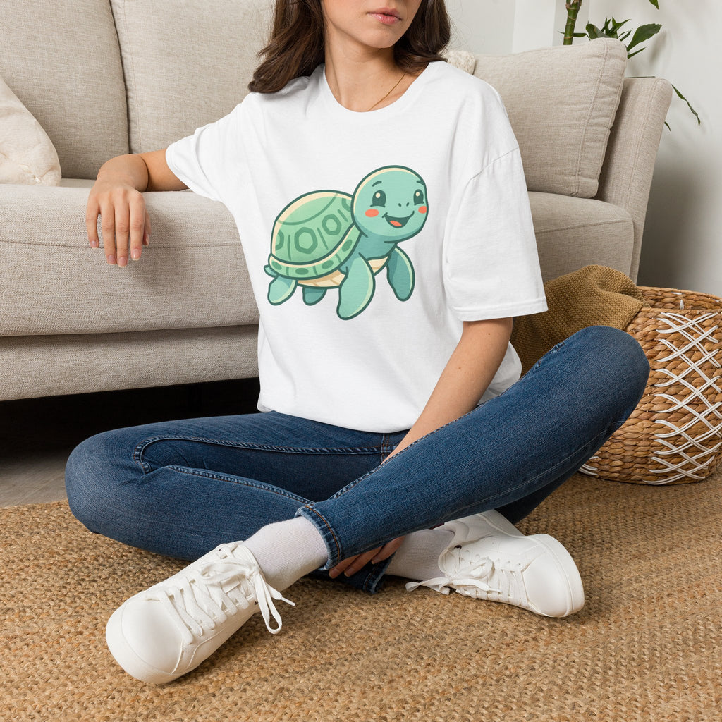 Cute Baby Turtle T-Shirt – Smiling Sea Turtle Graphic Tee for Kids & Turtle Lovers