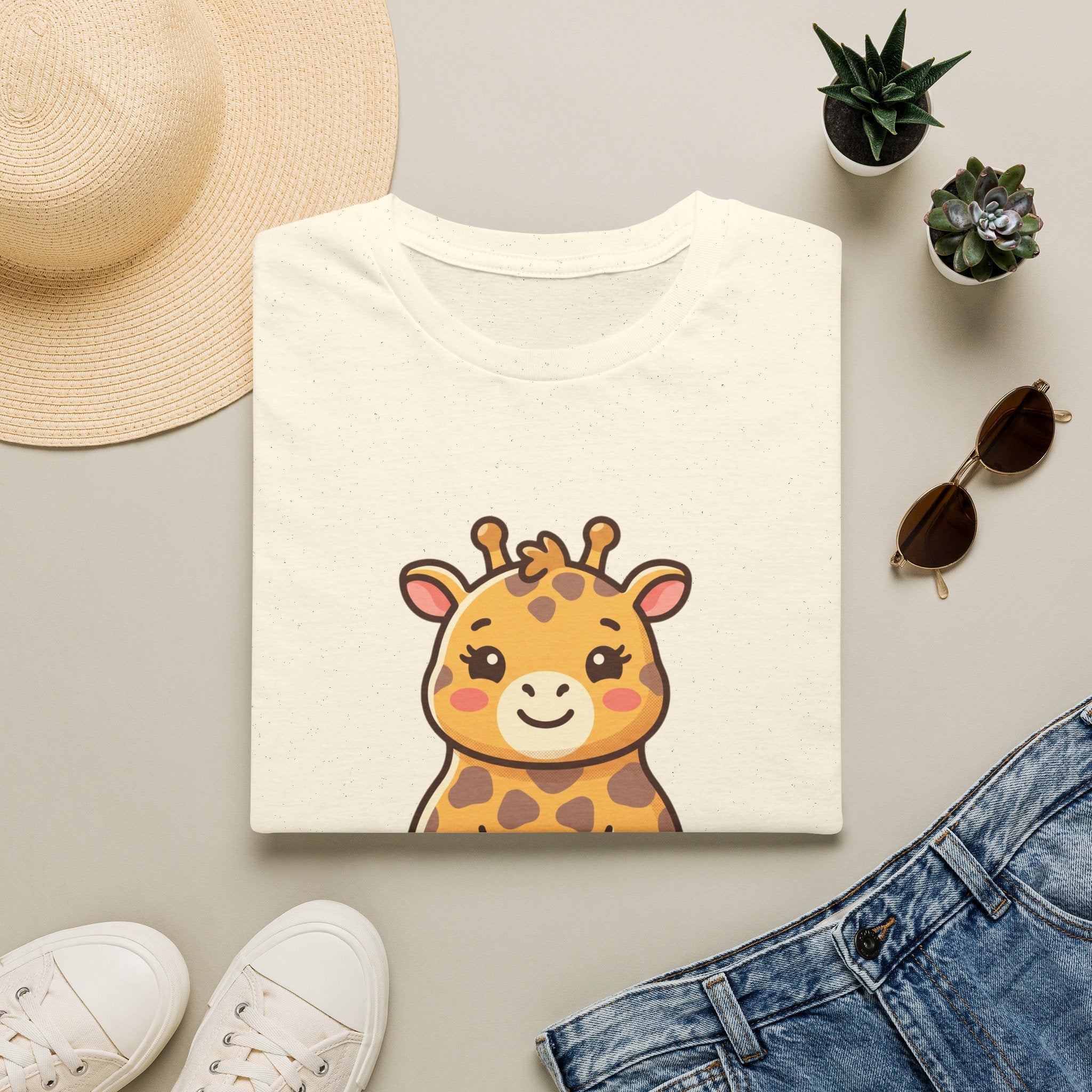 Cute Baby Giraffe T-Shirt — Adorable Safari Animal Tee for Kids & Moms