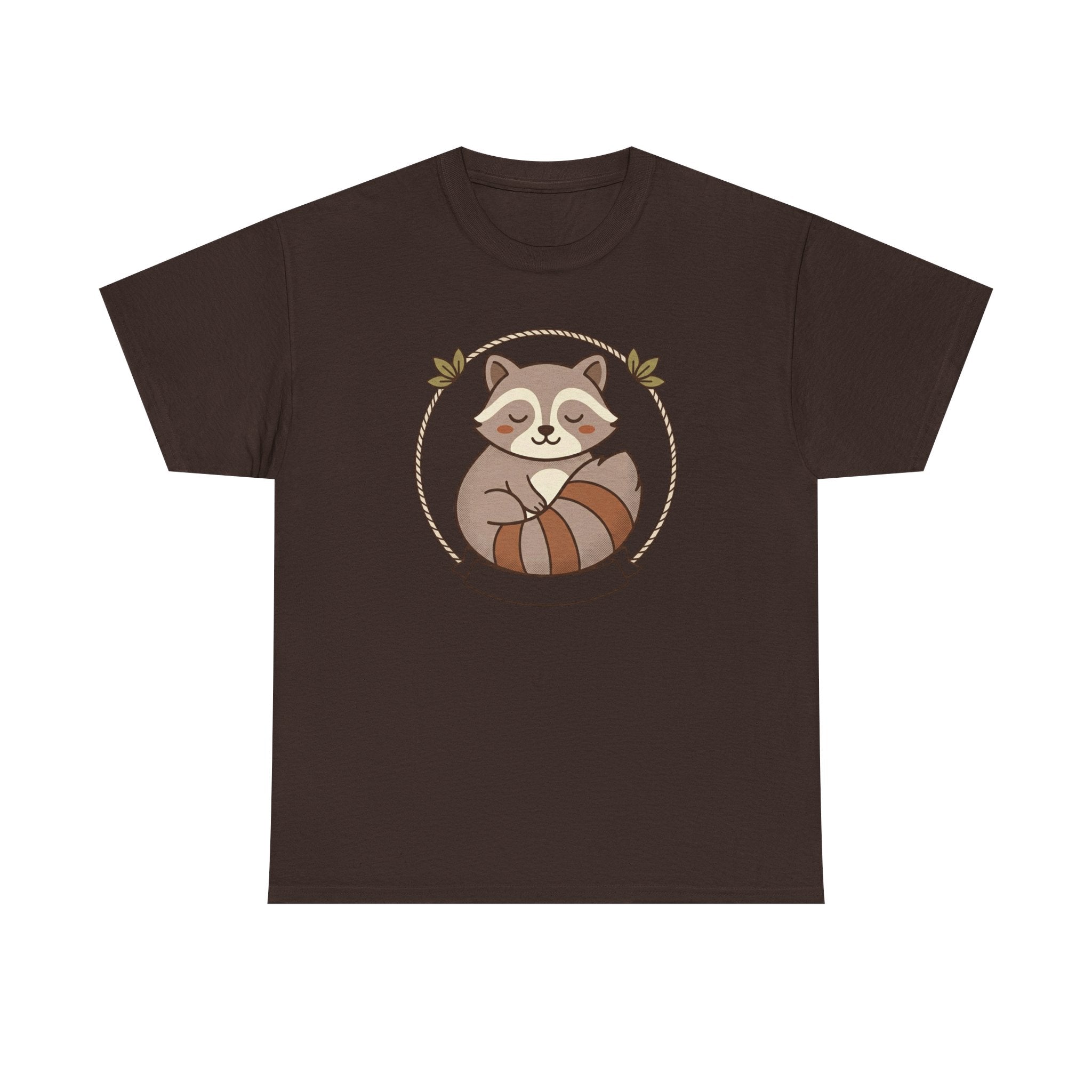 Raccoon Cute Cartoon Tee — Adorable Forest Animal Graphic T-Shirt