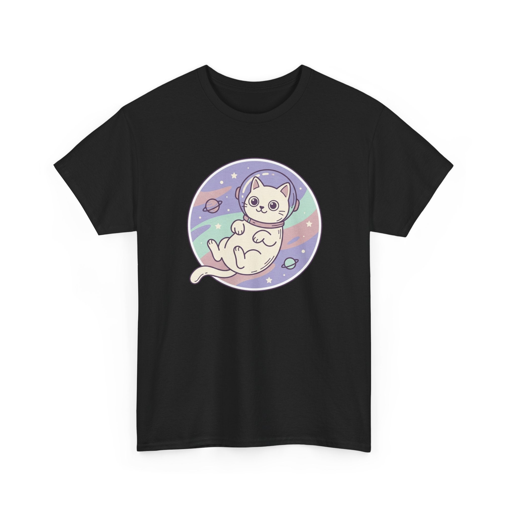 Space Cat Unisex Heavy Cotton Tee