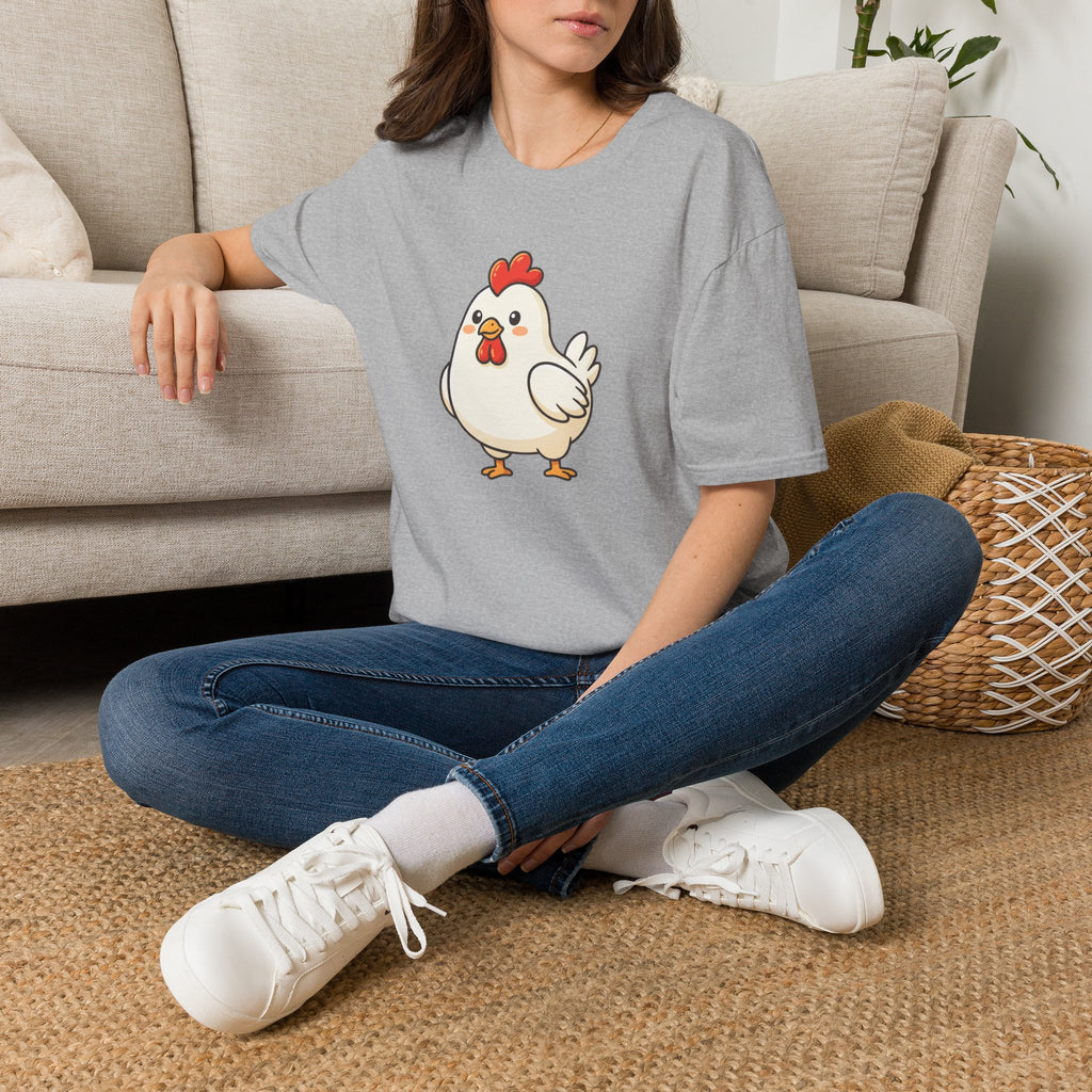 Cute Chicken T-Shirt — Cartoon Hen Tee for Farm & Animal Lovers