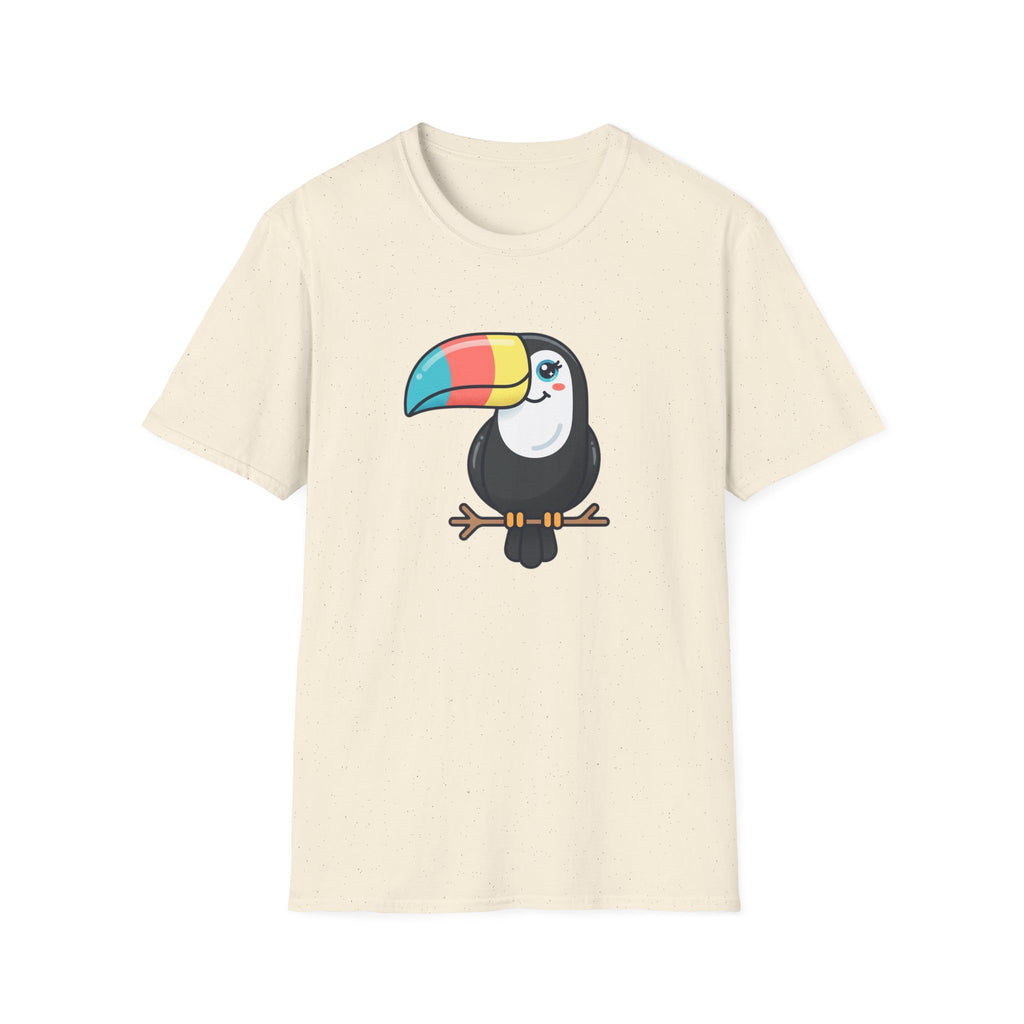 Toucan Cartoon T-Shirt — Cute Rainbow Beak Tropical Tee