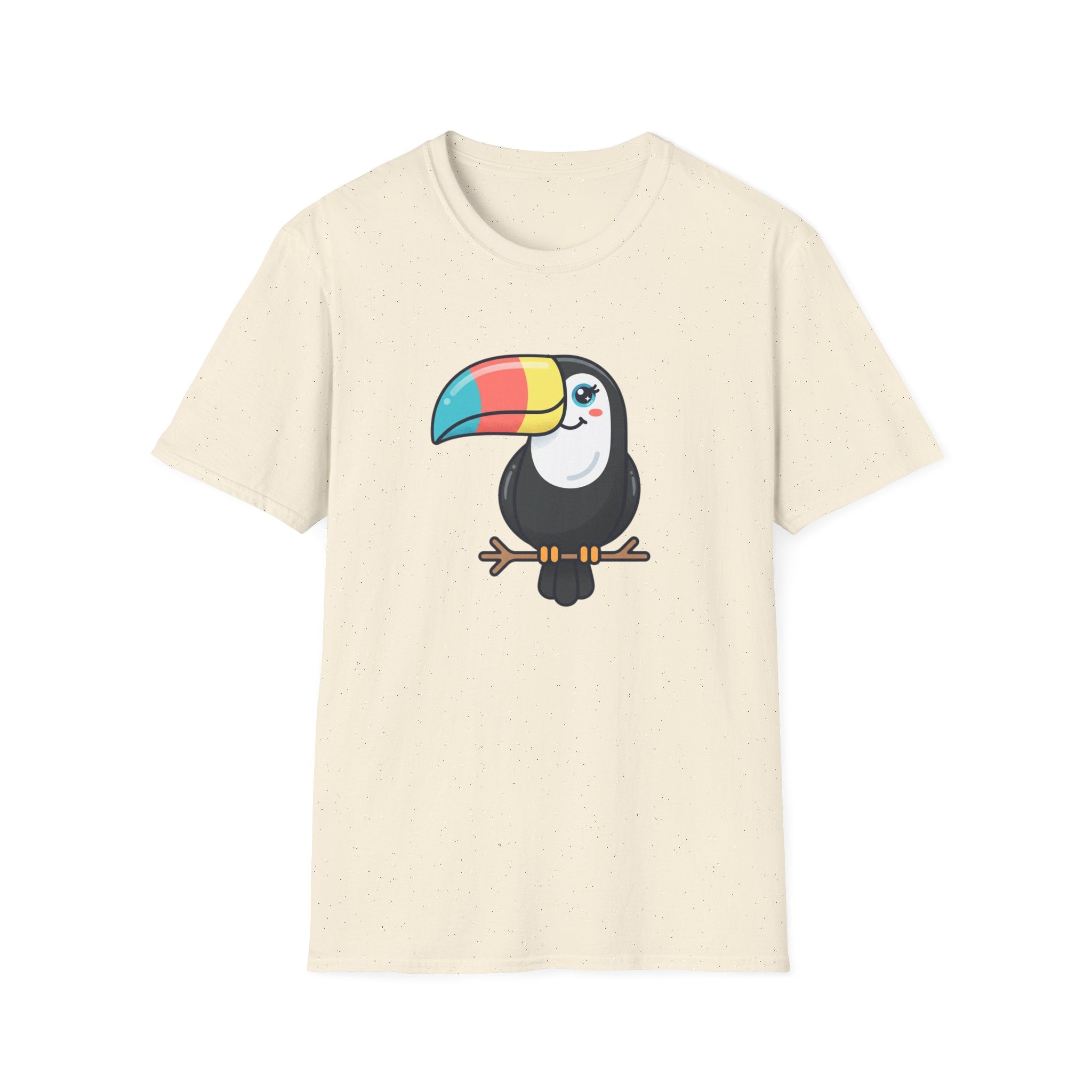Toucan Cartoon T-Shirt — Cute Rainbow Beak Tropical Tee