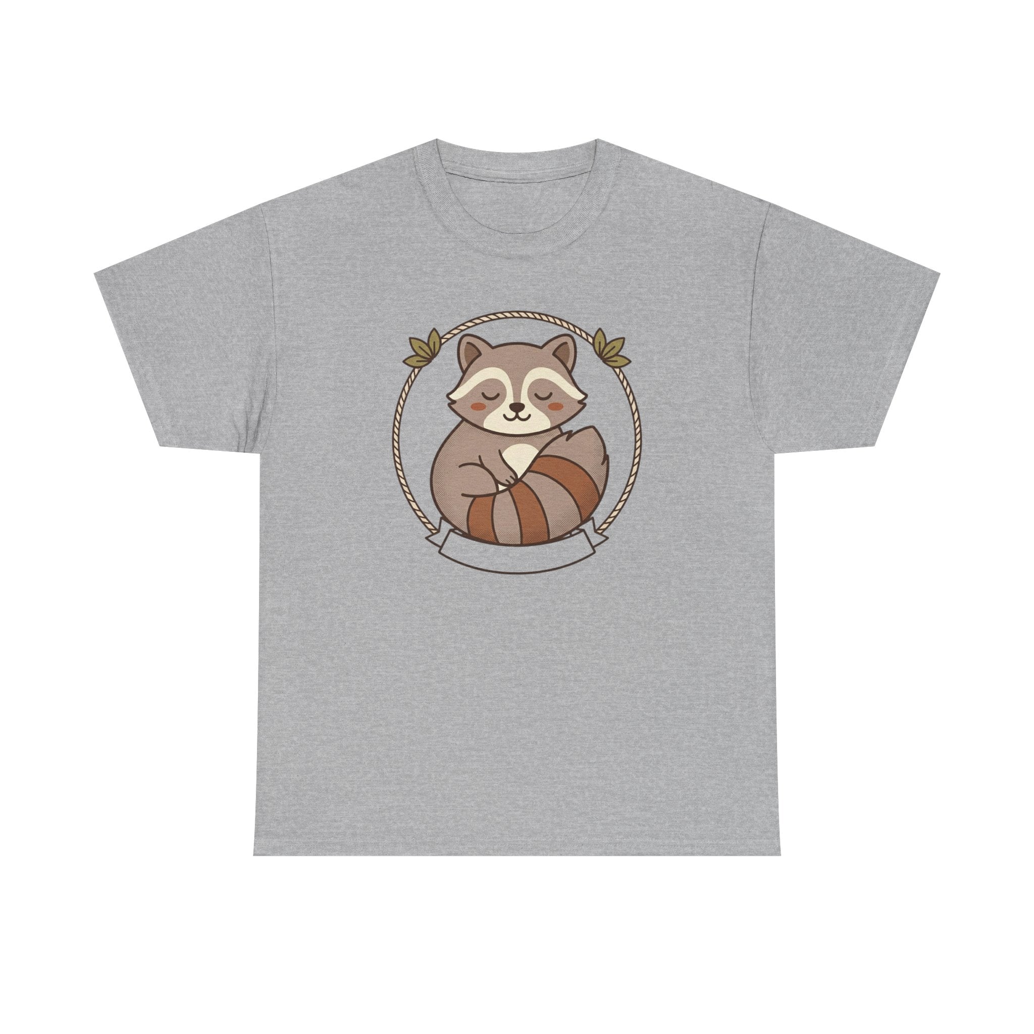 Raccoon Cute Cartoon Tee — Adorable Forest Animal Graphic T-Shirt