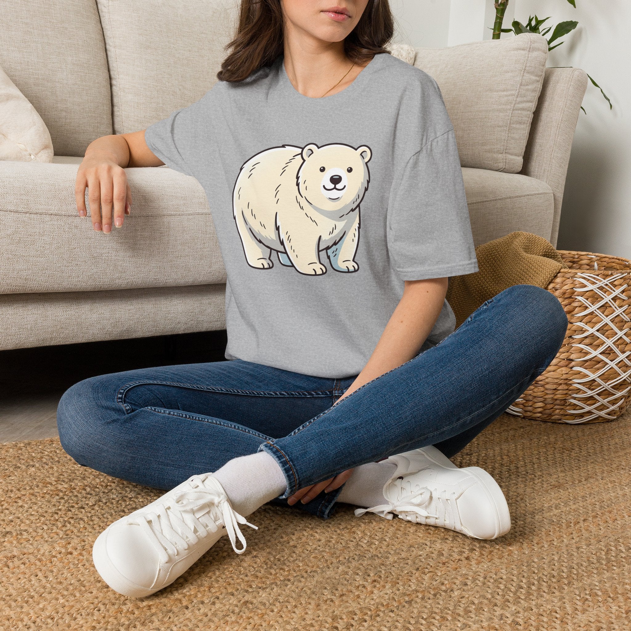 Cute Polar Bear Graphic T‑Shirt — Adorable Arctic Animal Tee
