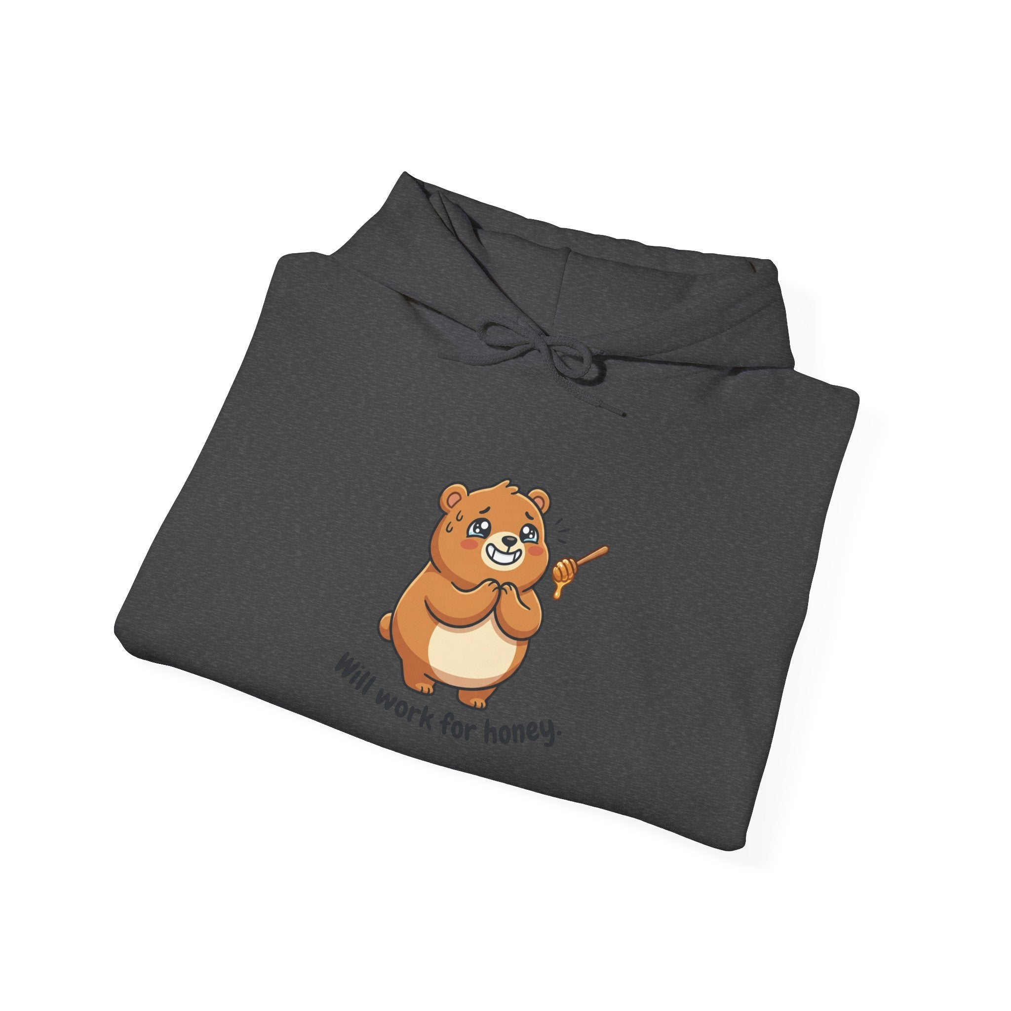 Will Work for Honey Hoodie — Cute Bear Graphic Sweatshirt