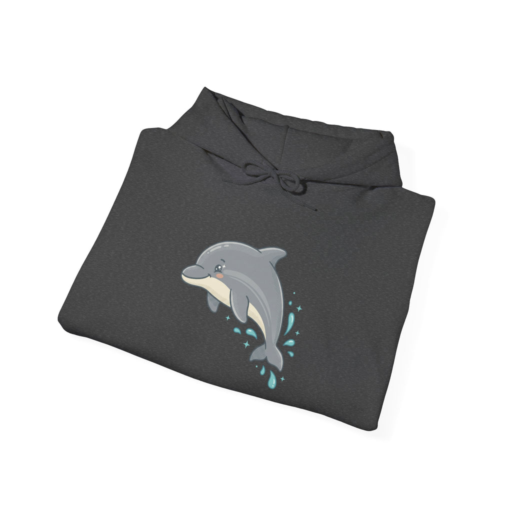 Dolphin Wave Hoodie — Cute Leaping Dolphin Graphic Pullover