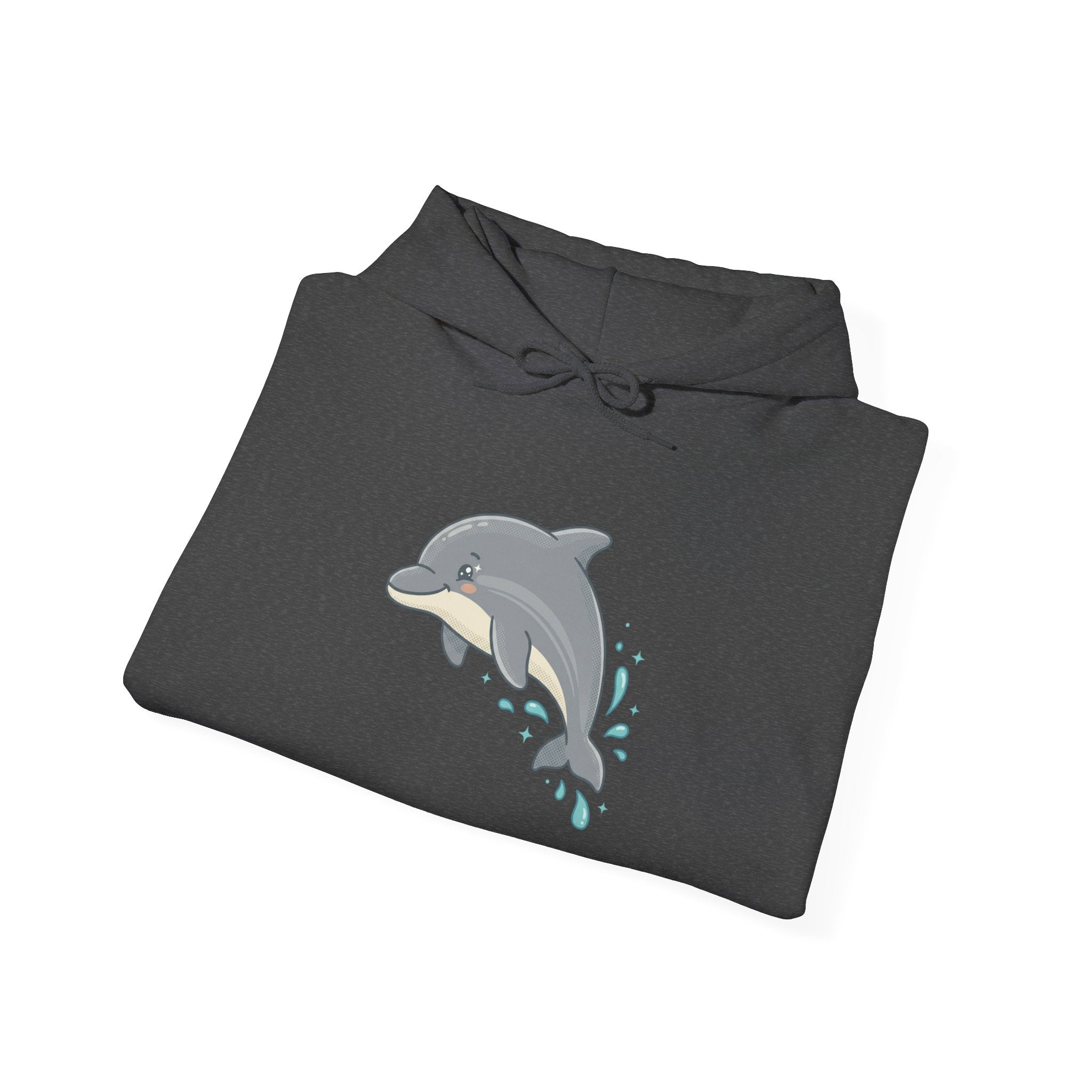 Dolphin Wave Hoodie — Cute Leaping Dolphin Graphic Pullover