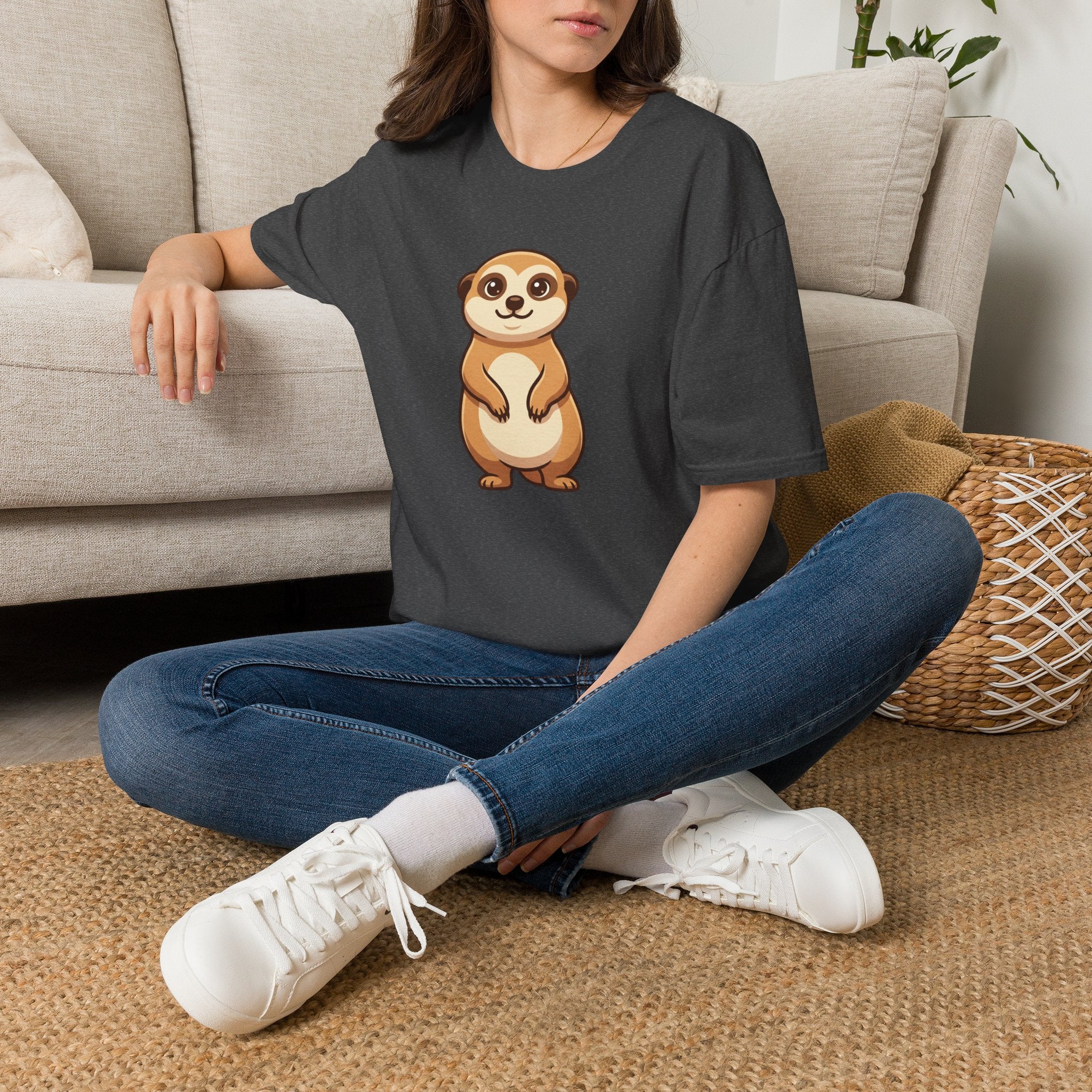 Meerkat Cute Cartoon T-Shirt — Adorable Wildlife Tee for Animal Lovers