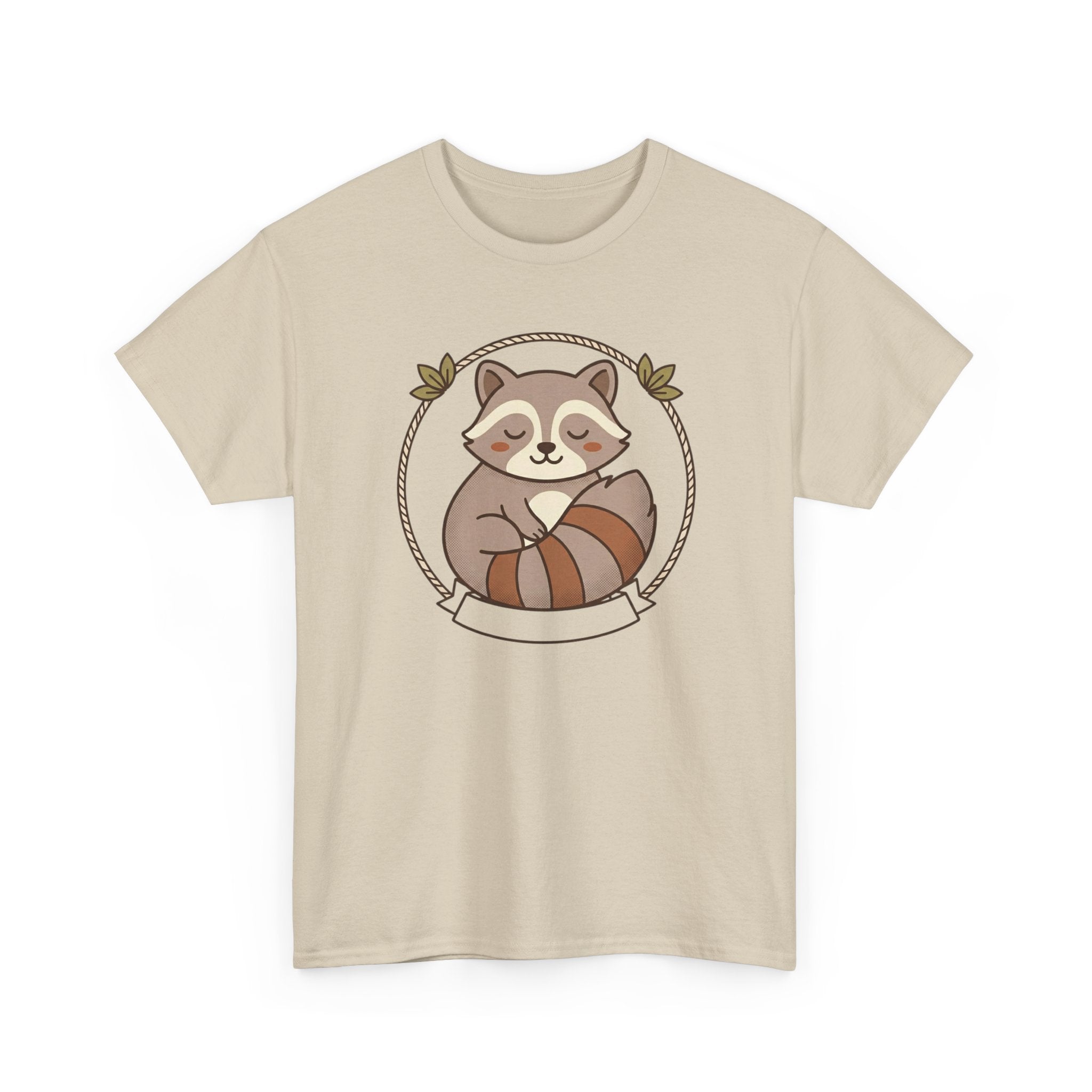 Raccoon Cute Cartoon Tee — Adorable Forest Animal Graphic T-Shirt