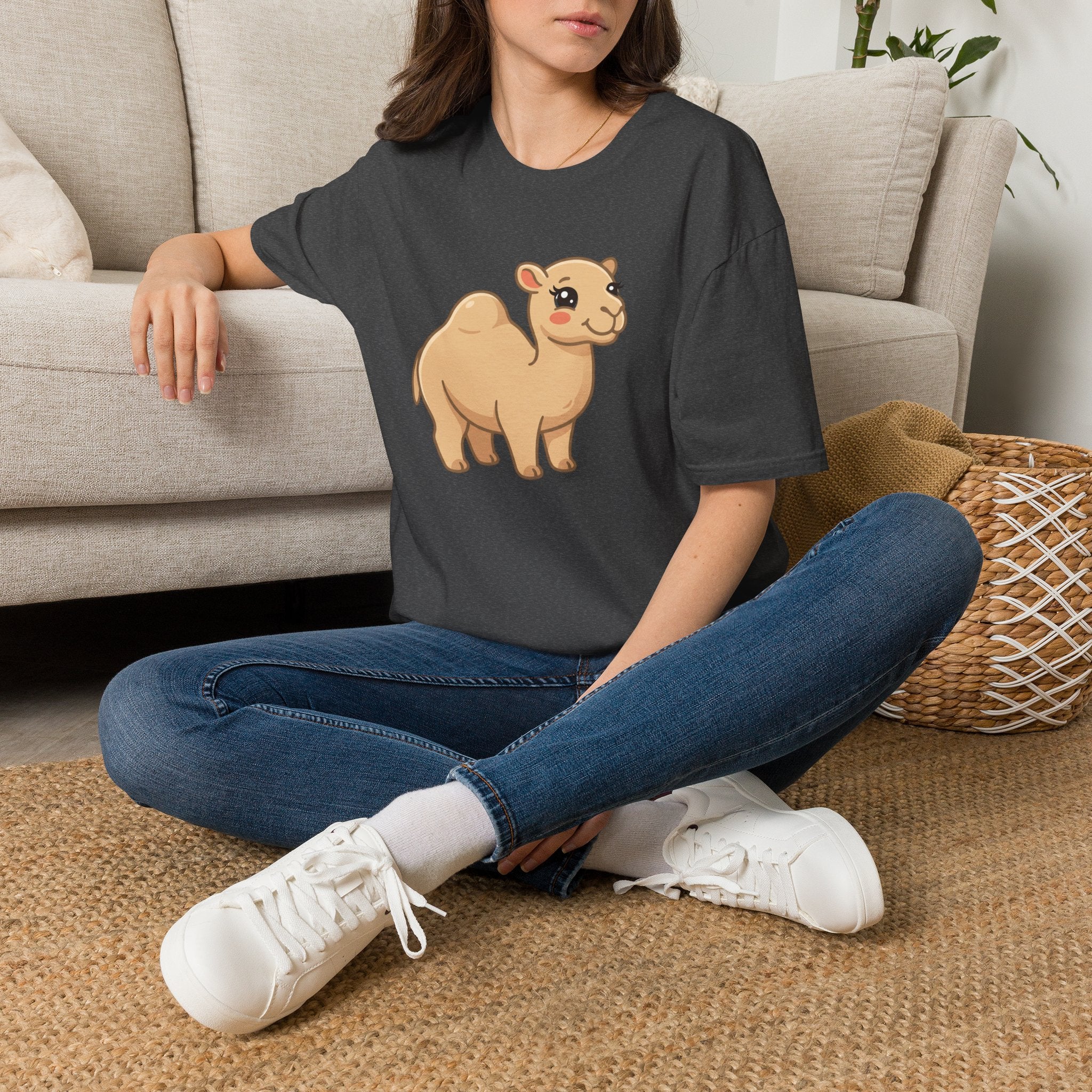 Cute Camel Cartoon T-Shirt — Playful Desert Animal Tee
