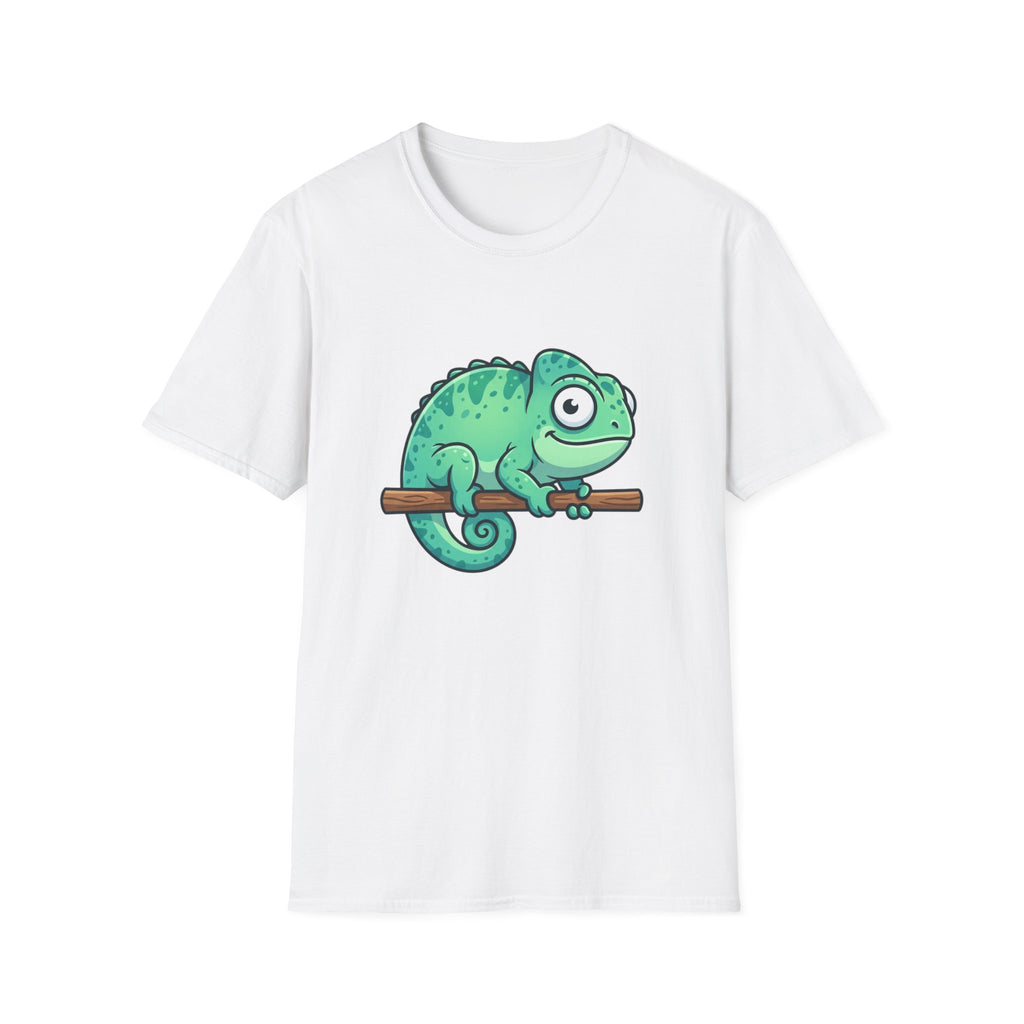 Charming Chameleon Tee — Cute Green Cartoon Lizard T-Shirt