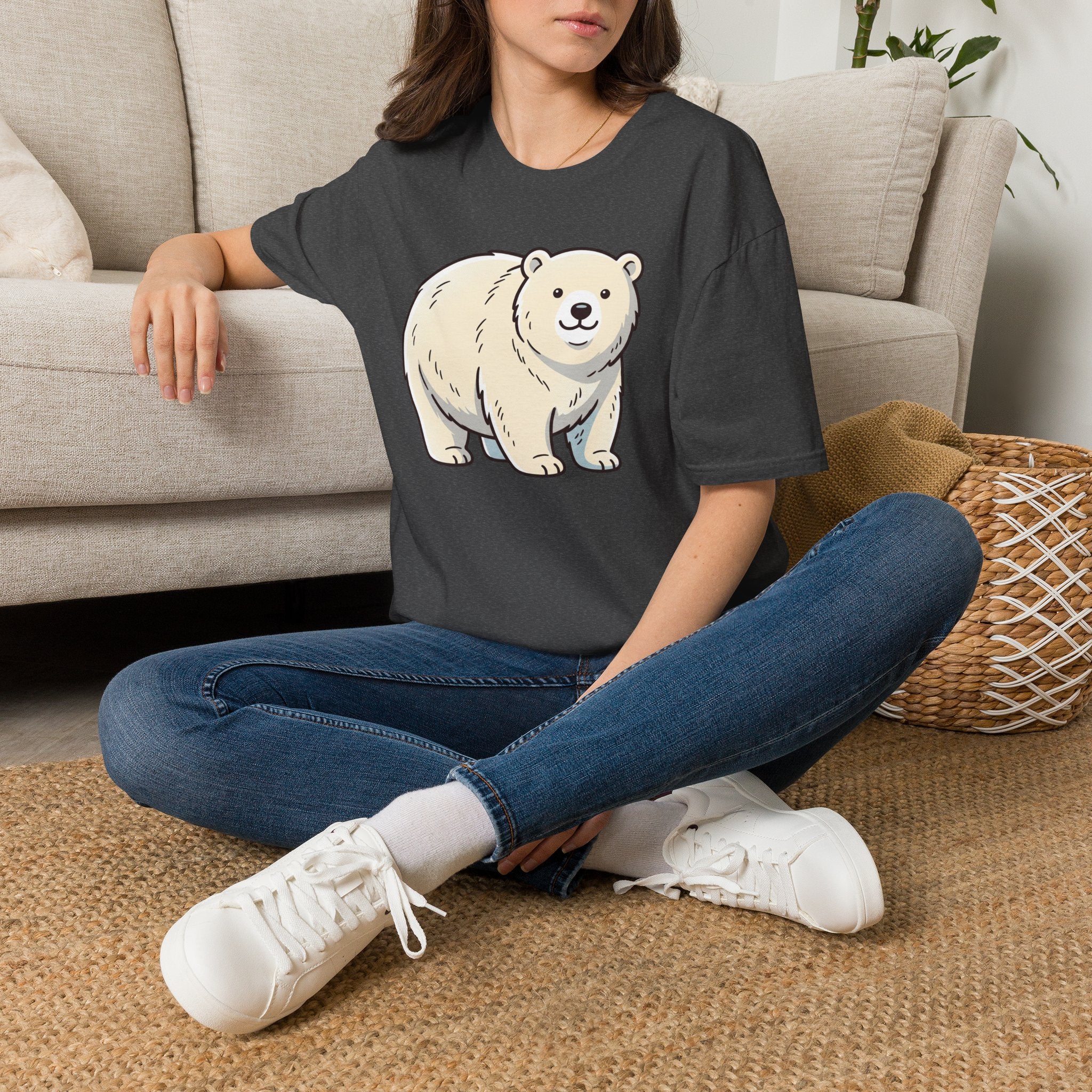 Cute Polar Bear Graphic T‑Shirt — Adorable Arctic Animal Tee