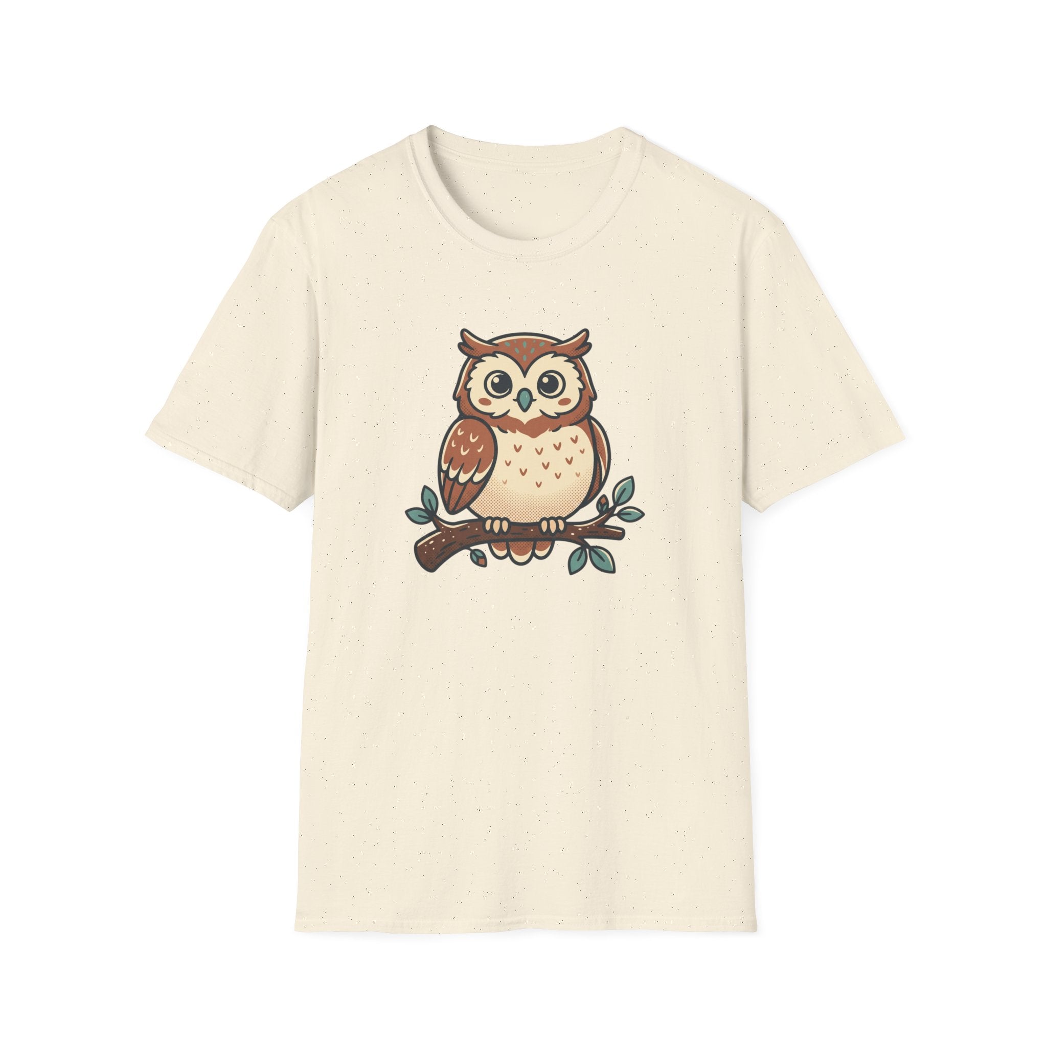 Owl Graphic T-Shirt — Cute Woodland Owl Tee for Nature Lovers