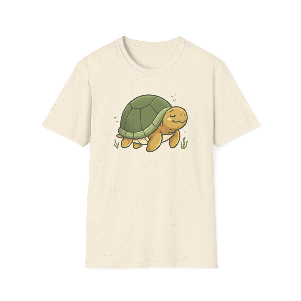Cute Cartoon Turtle T-Shirt — Relaxed Sea Turtle Graphic Tee